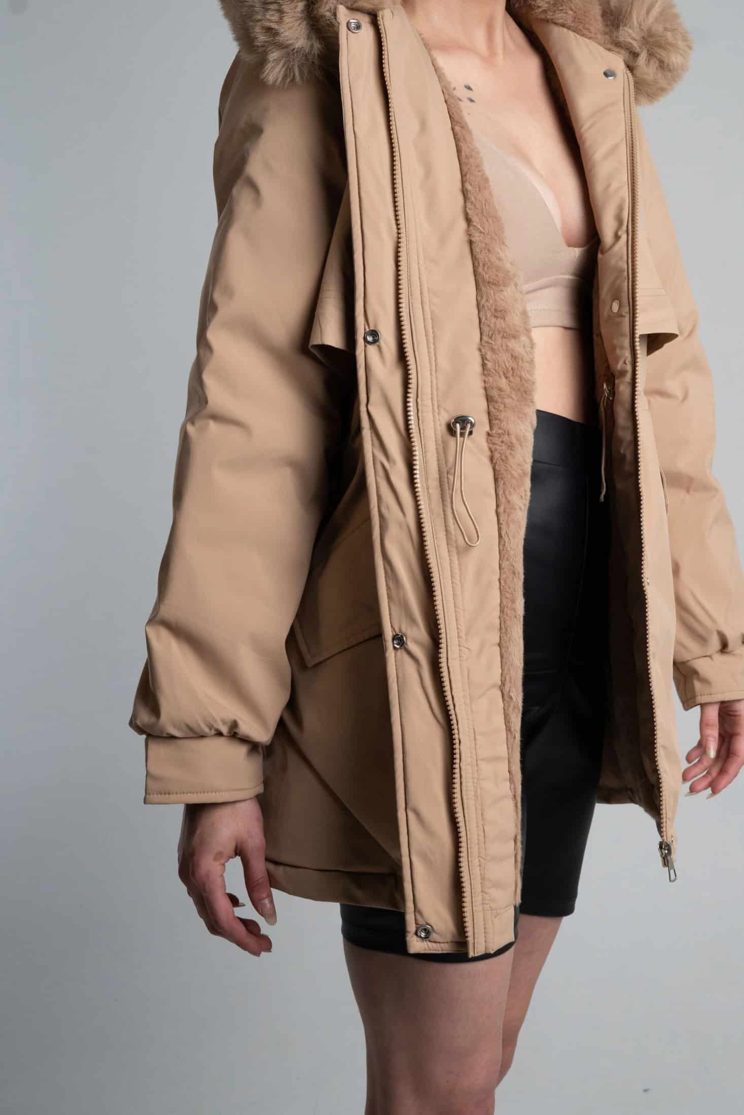 Chaqueta Parka Beige - miniatura 3