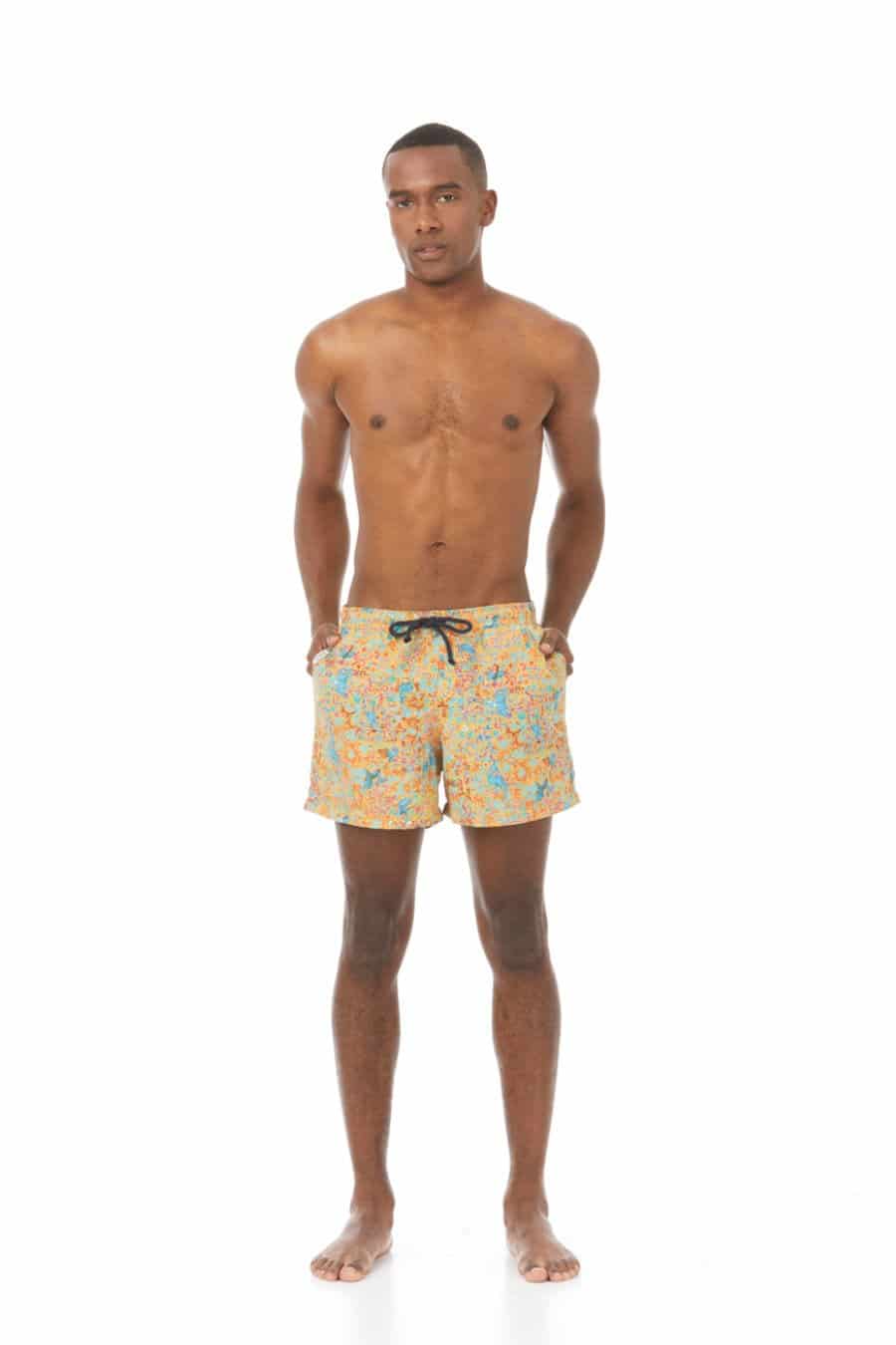 Men's swim trunk lorenzo yellow - miniatura 1
