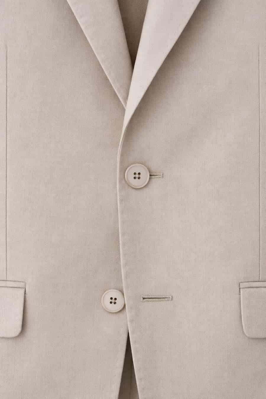 Men's mixed fabric beige vittorio set - miniatura 6