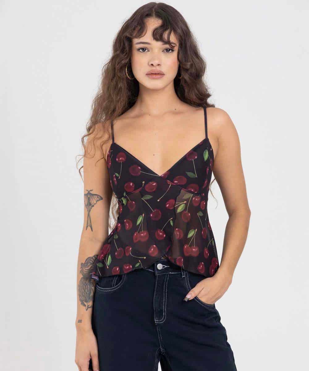 CHERRY MESH TOP - miniatura 1