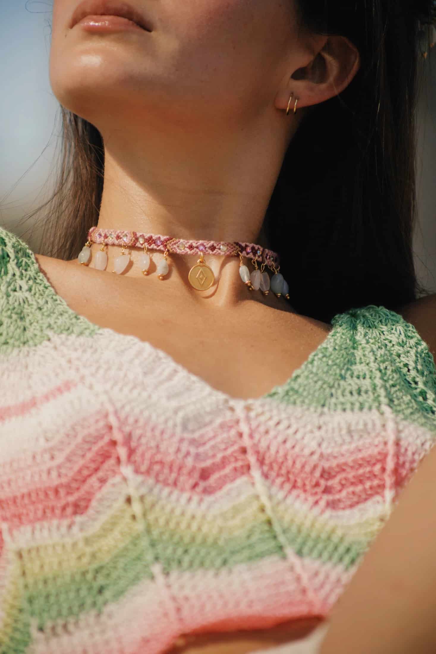 Choker Wayuu Kalepsu | Pink Aura - miniatura 3