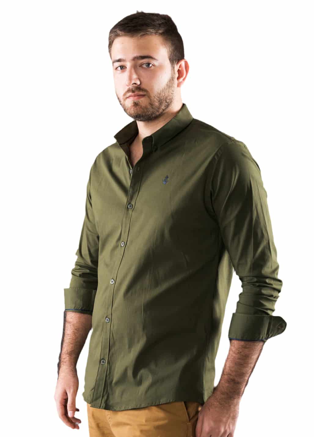 Camisa Verde Militar A Navy - miniatura 1