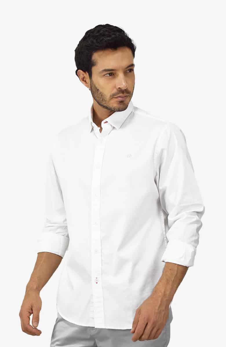 Camisa manga larga Blanca para Hombre - miniatura 1