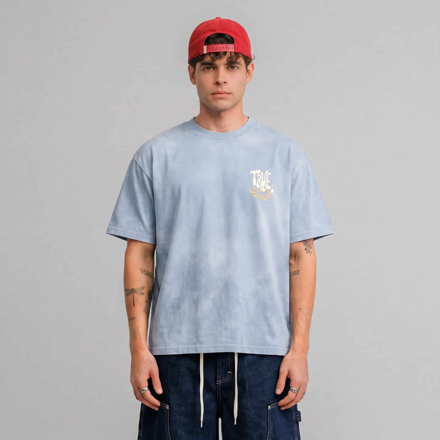 Bloom Boxy T-Shirt - Washed Blue - miniatura 2