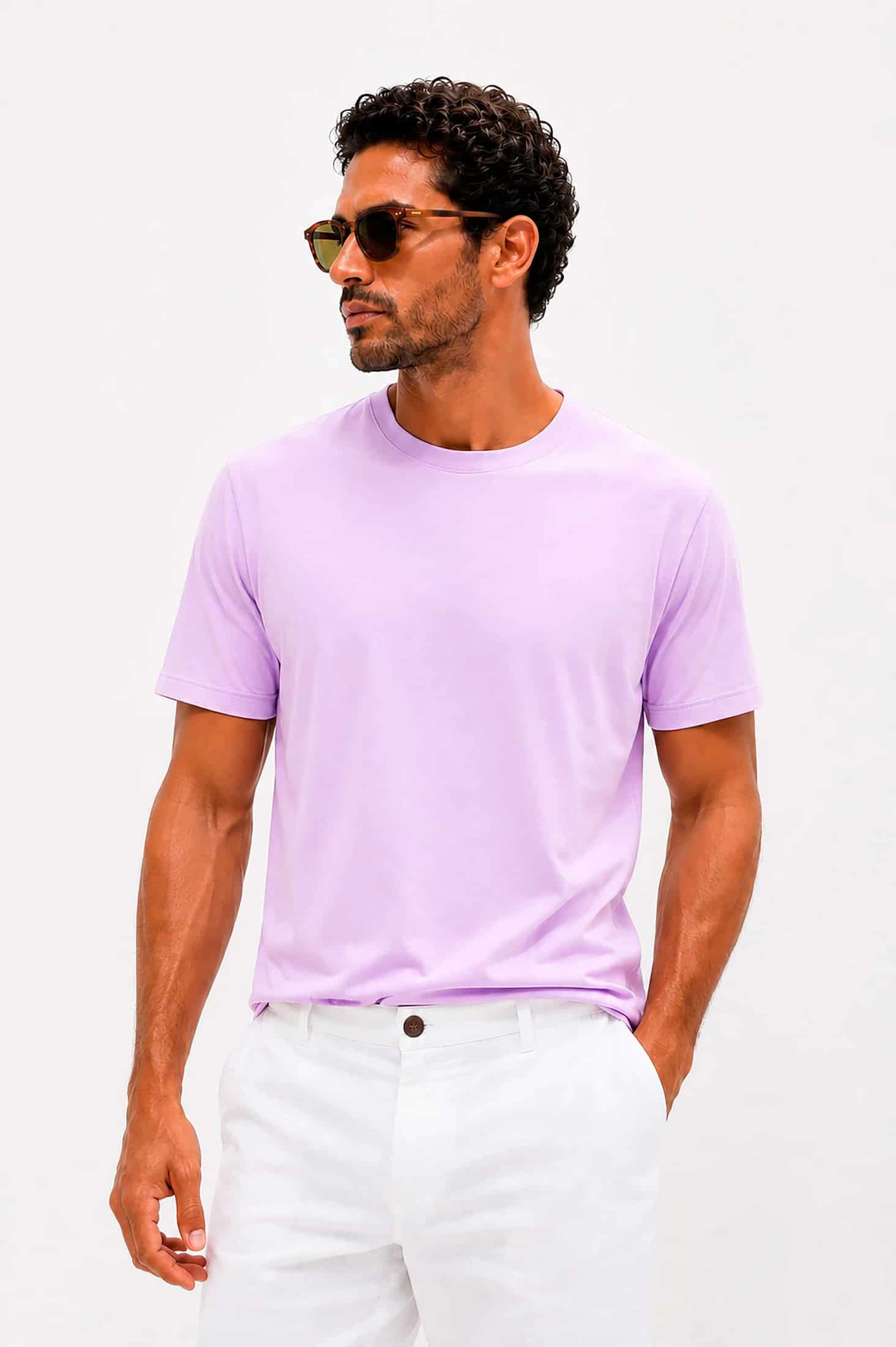 Camiseta 100% Algodón Pima Lila - miniatura 1