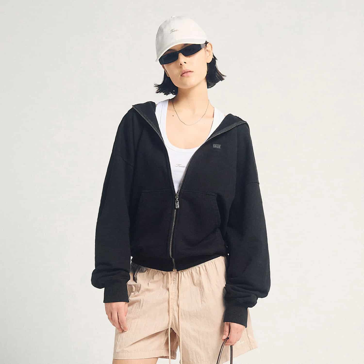 Classic Zipper Hoodie - Black - miniatura 11