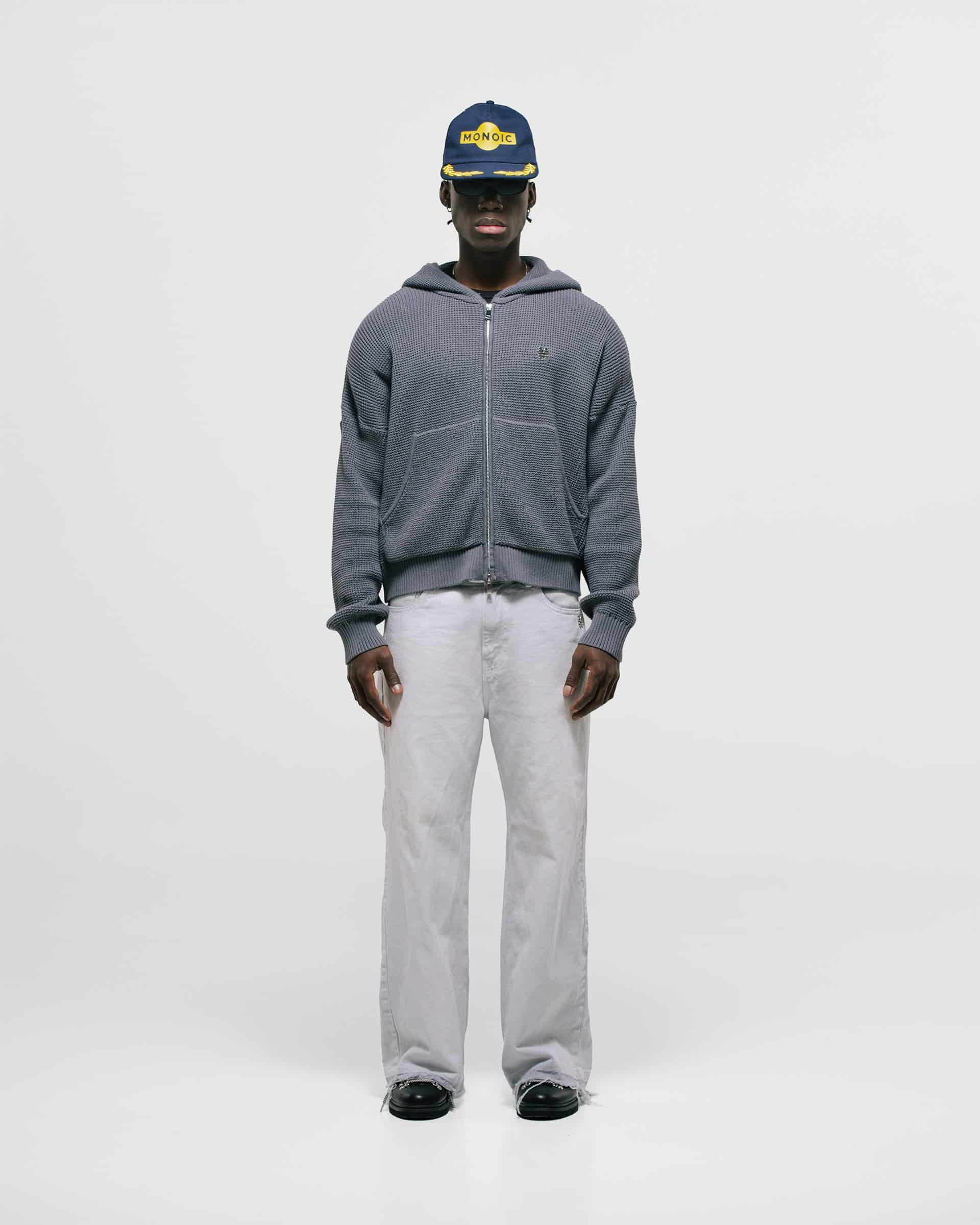Zip Knitwear Hoodie - Gris Raton - miniatura 5