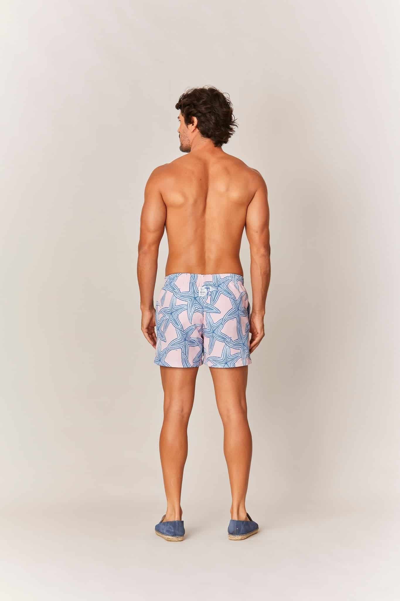 Men's pink star swim trunk - miniatura 4