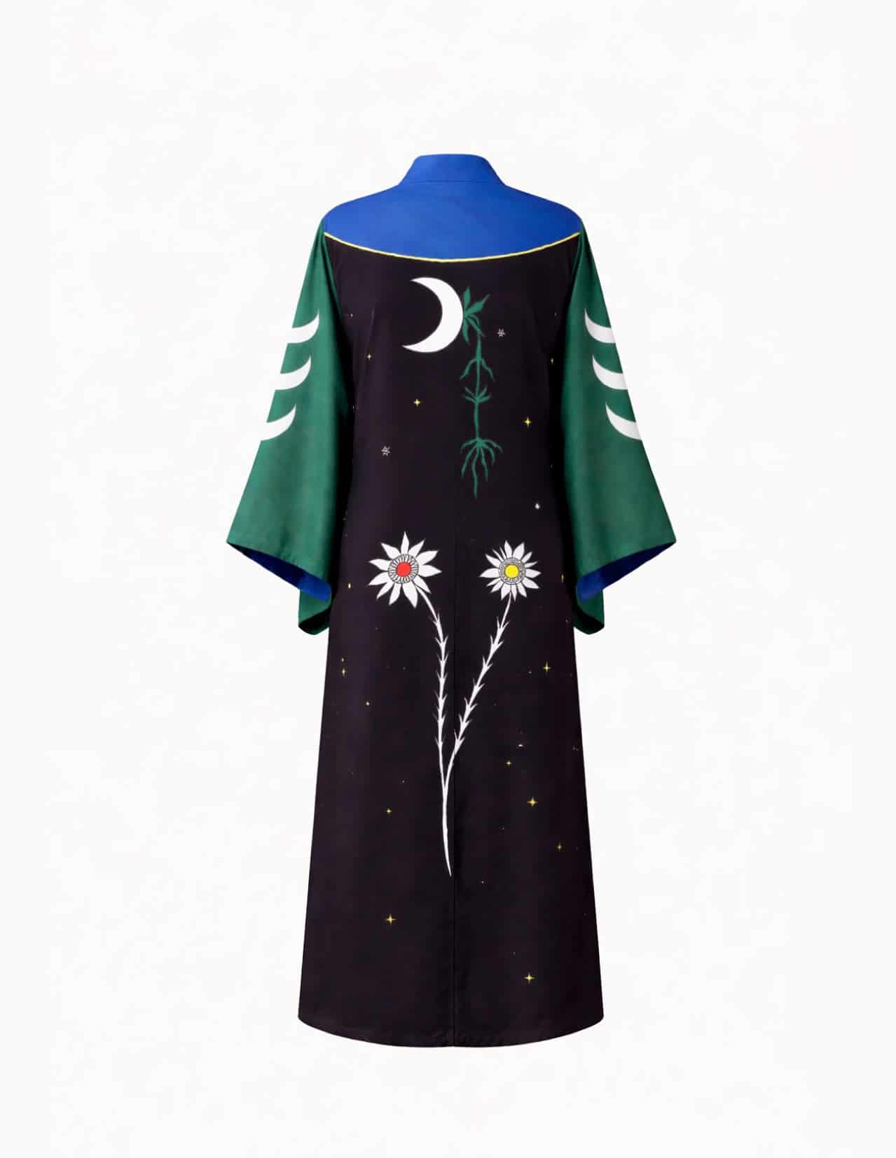 Bata-Kimono Unisex /Cosmos y Flores - miniatura 1
