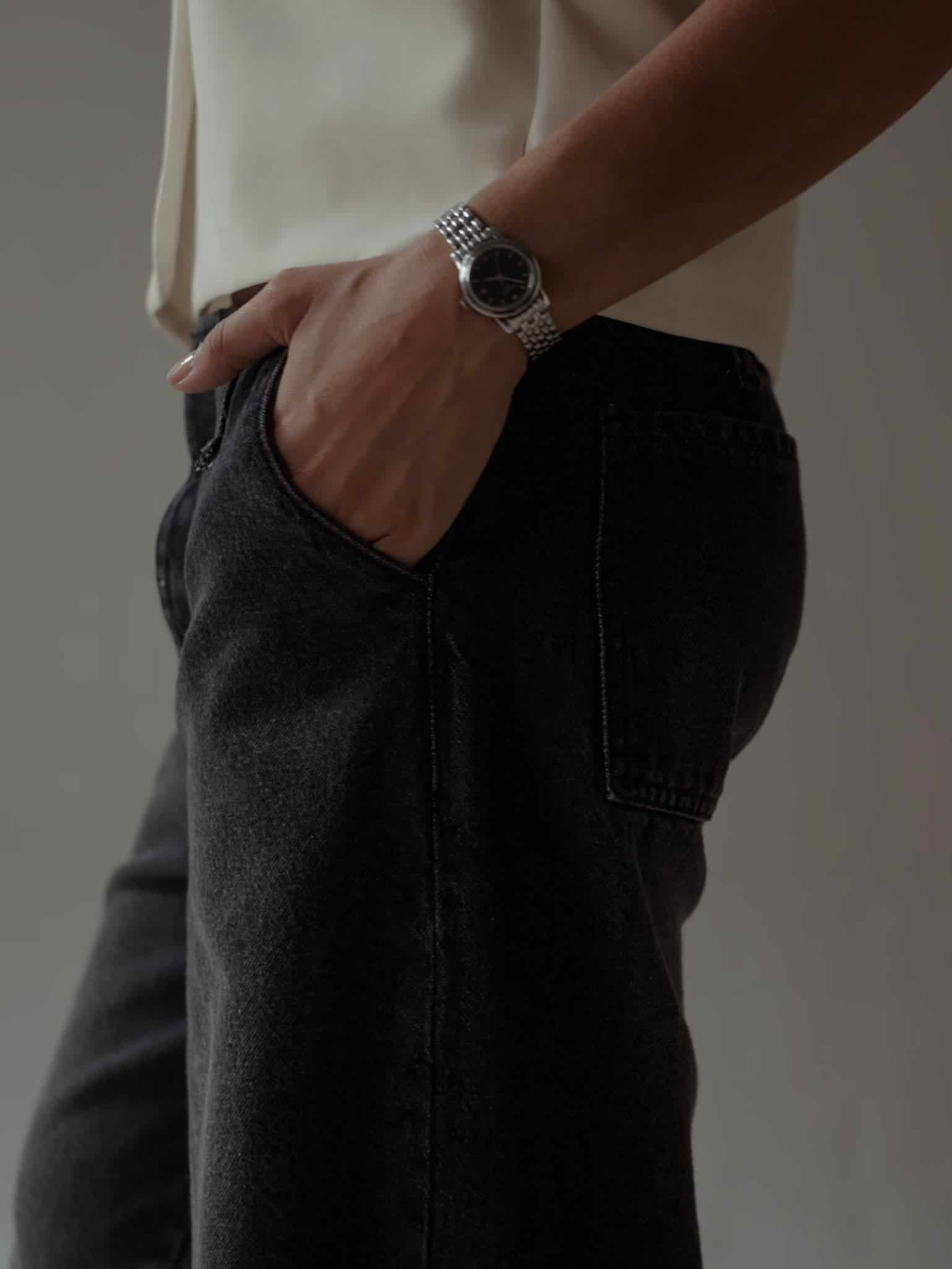 SARTORIAL BARREL JEAN - BLACK PEPPER - miniatura 6