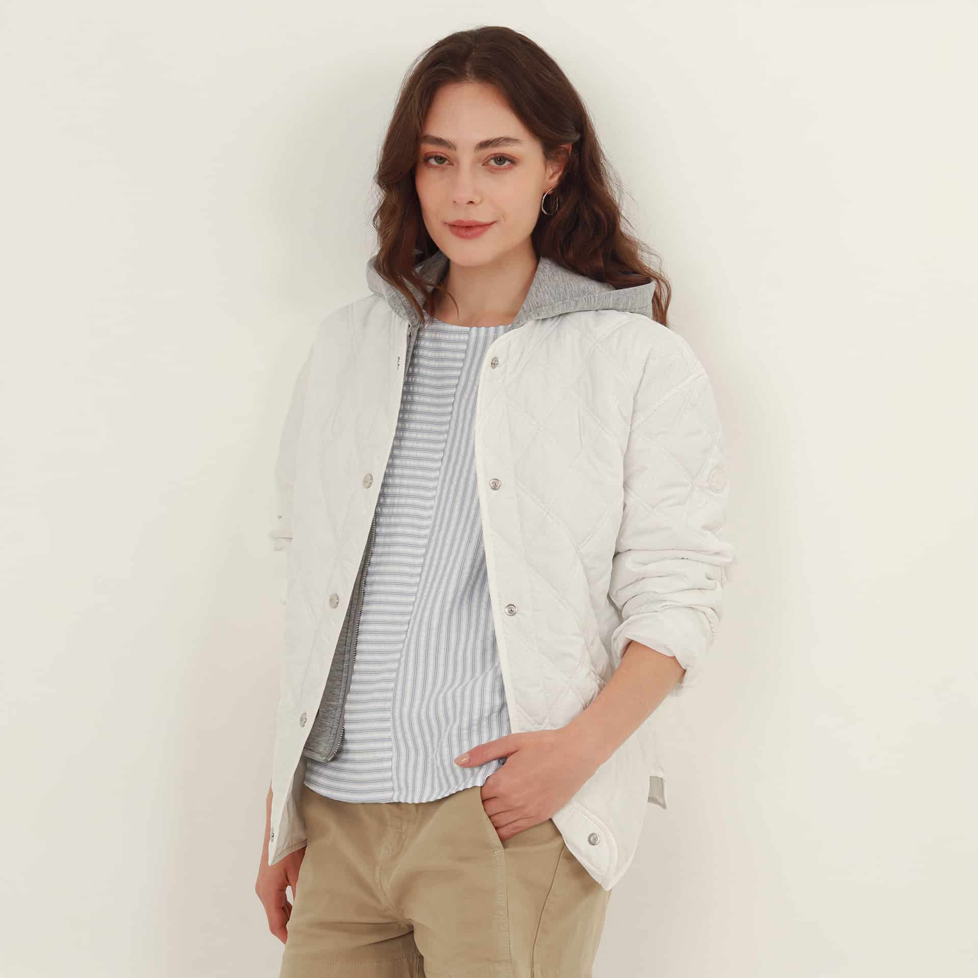 Chaqueta acolchada cuello redondo con capucha y pieza separable - miniatura 10