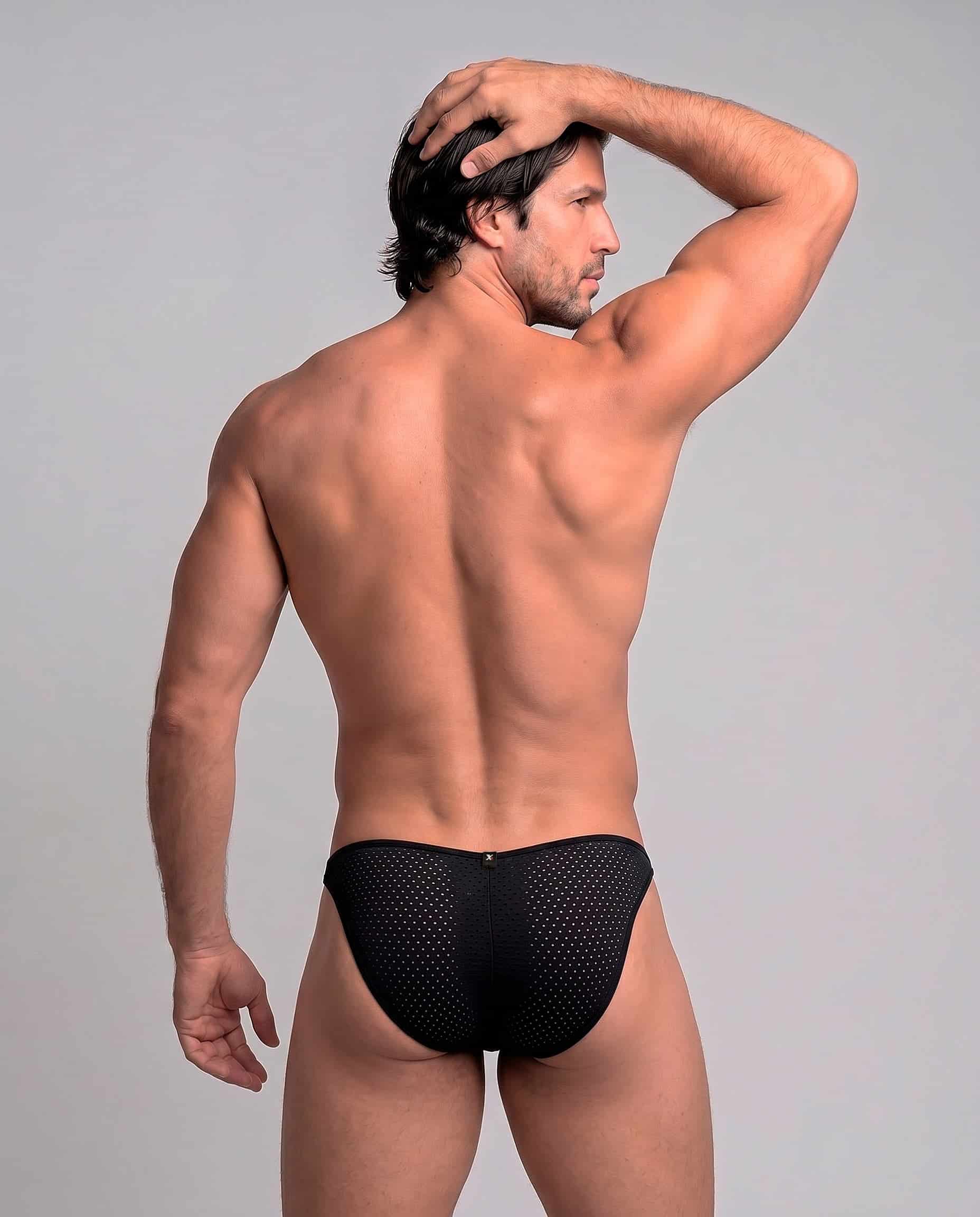MINIBRIEF MICROFIBRA MALLA NEGRO - miniatura 4