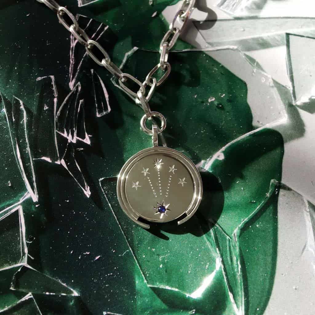 MONEDA SOHUM ESTRELLAS ZAFIRO PLATA - miniatura 1