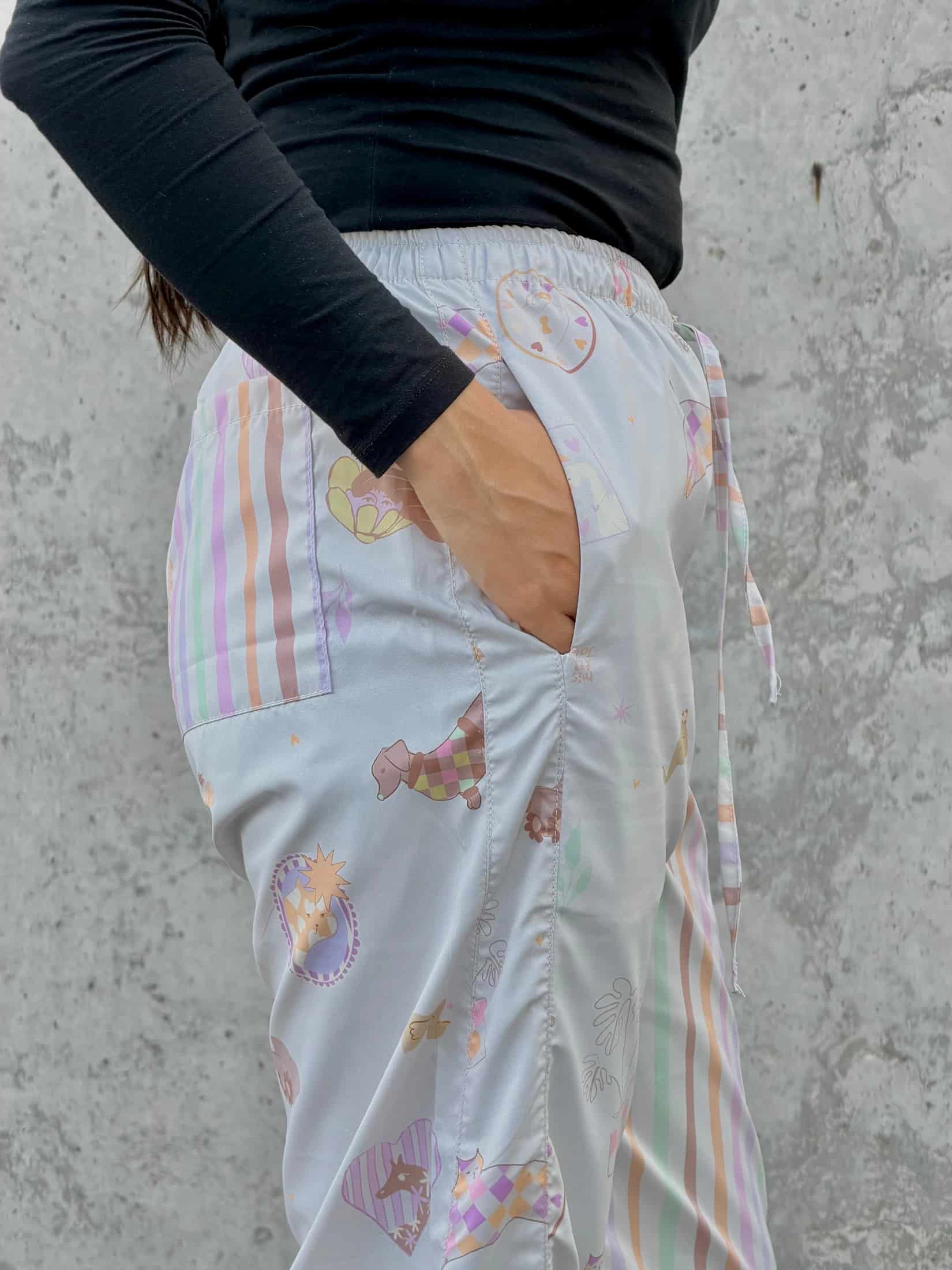 Pantalón Crema Combinado - miniatura 4