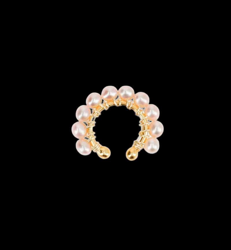 Ear Cuff de Perlas Rosadas Grande - miniatura 1
