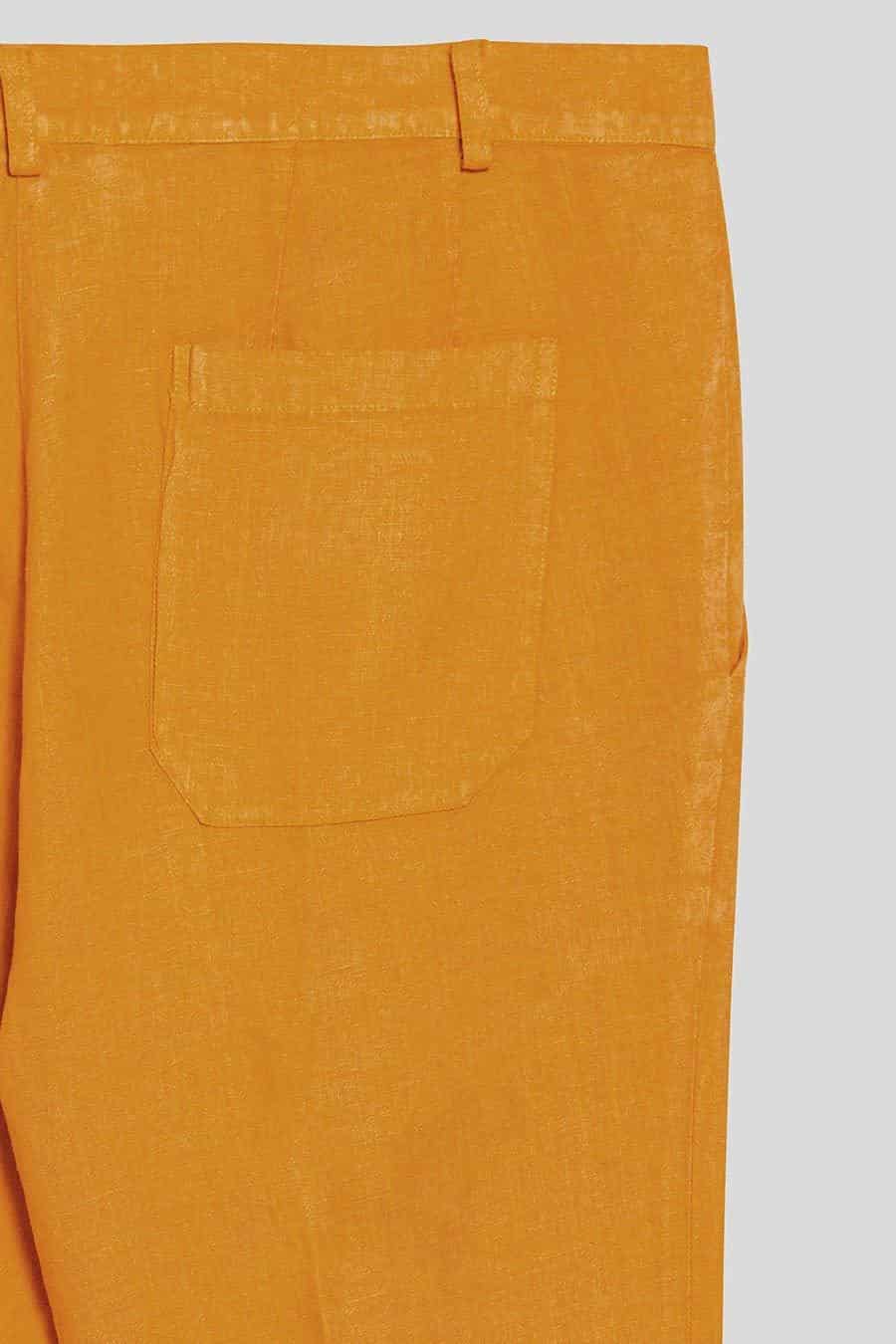 Men's linen pants mustard donato - miniatura 3