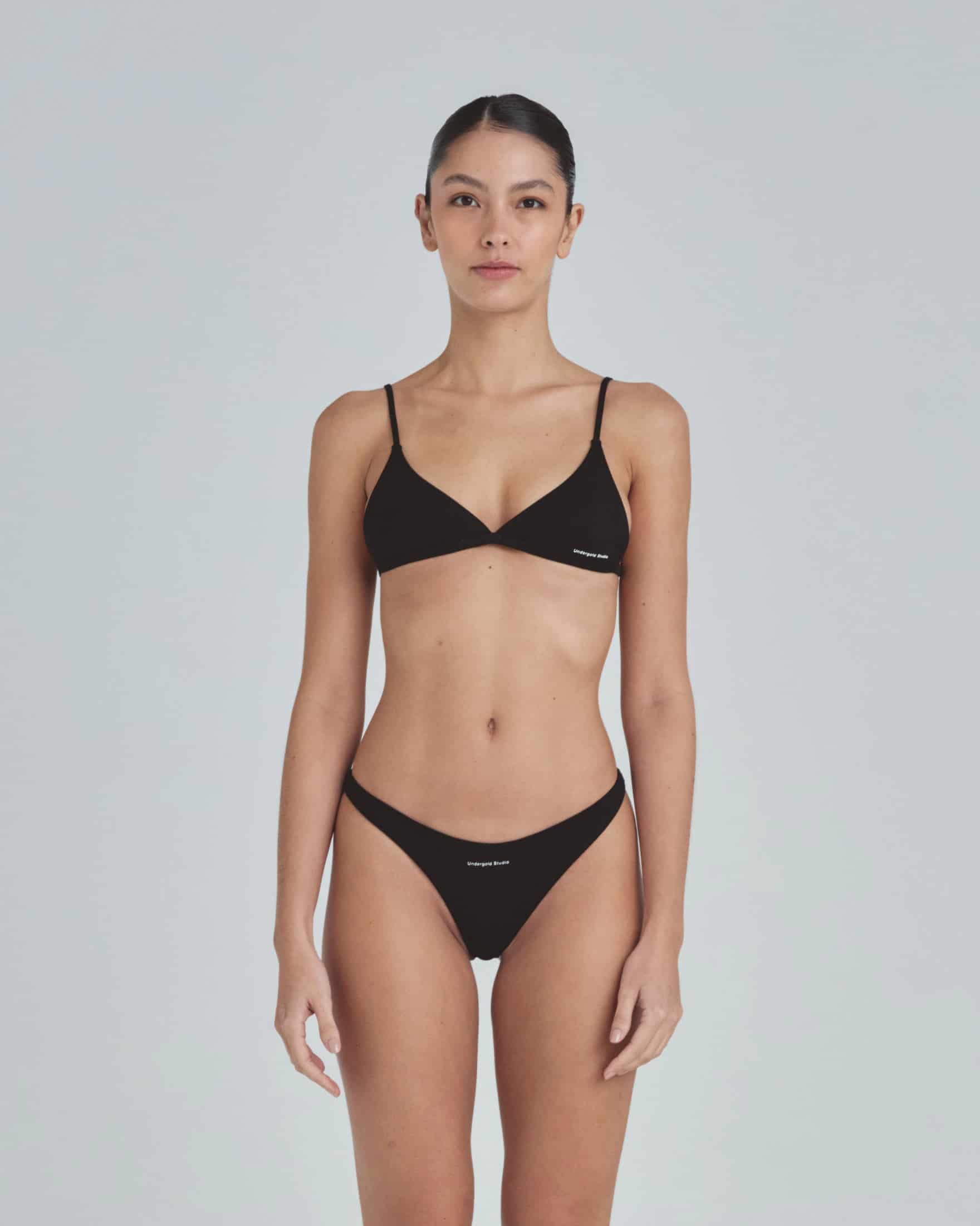 Line Undergold Studio Triangle Bralette Top Black - miniatura 2