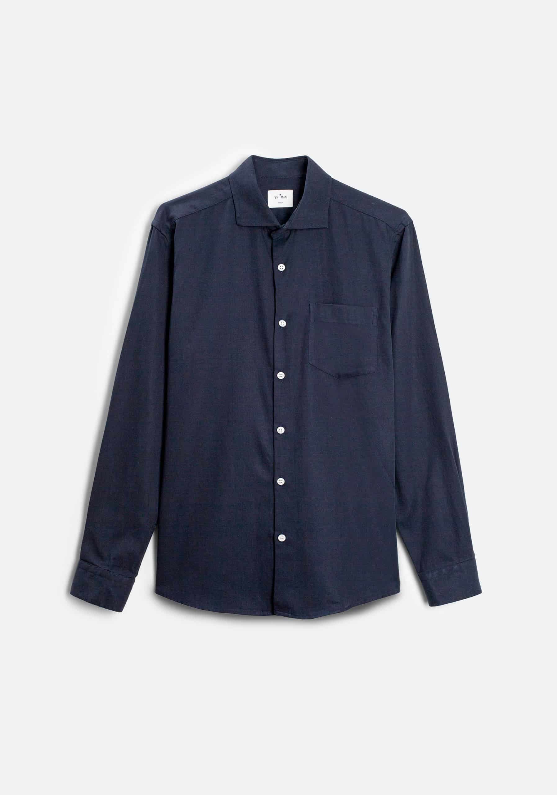 Camisa CF Hamilton Tencel Azul Osc - miniatura 2