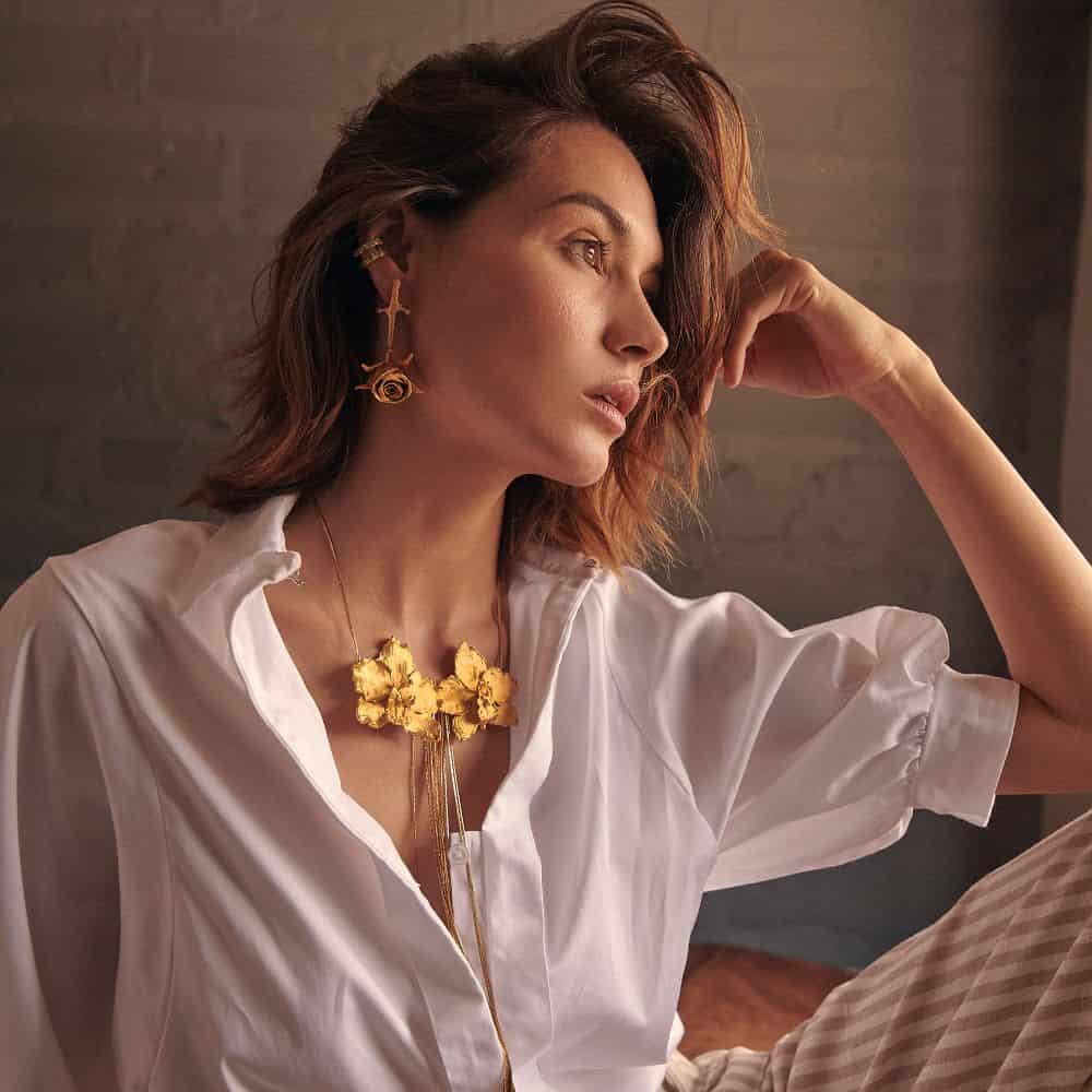 Wilsonara Orchid and Chains Necklace - miniatura 2