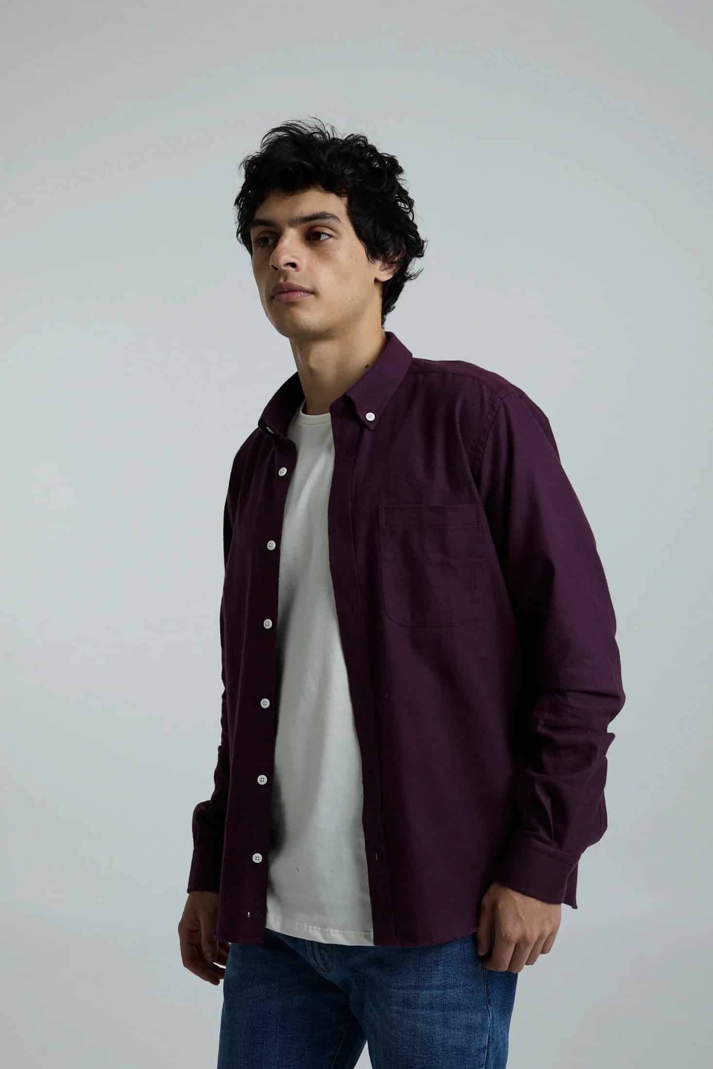 Camisa twill vinotinto - miniatura 14