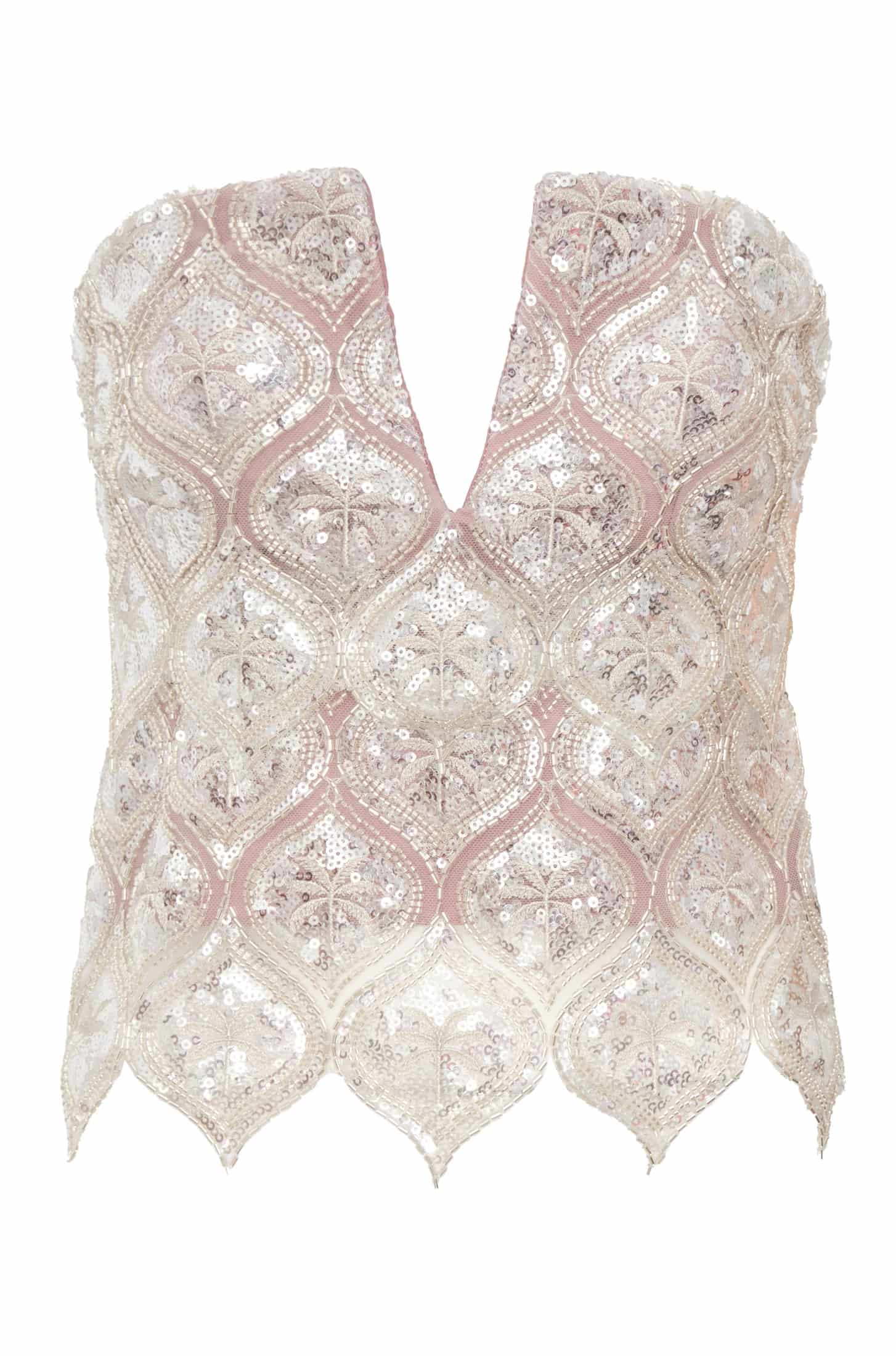 Luciana Palms Sequined Top / Silver - miniatura 1