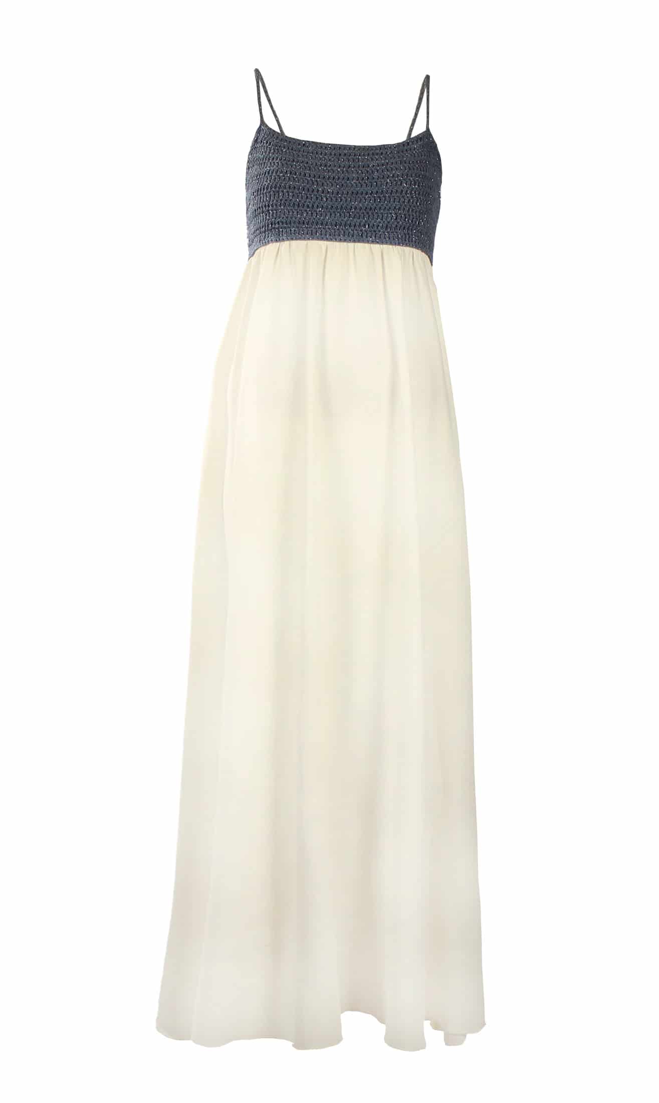 MOLTO CARINA CROCHET DENIM DRESS - miniatura 1
