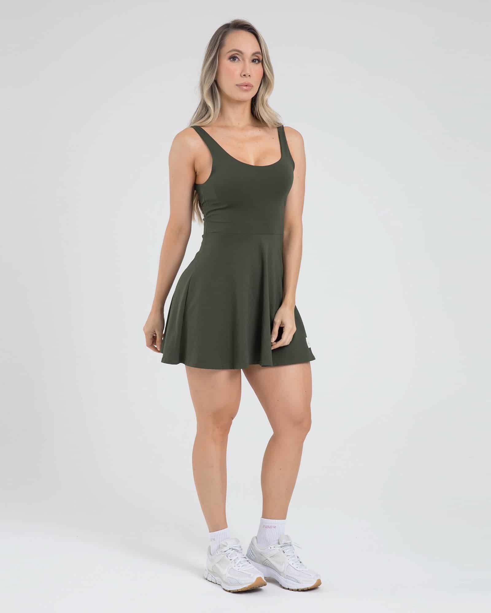 Vestido falda light form verde oscuro offline FIBER - miniatura 2