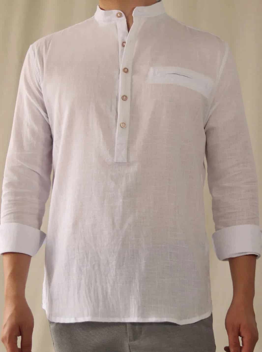 CAMISA BOHEMIA LINO ALGODÓN - miniatura 5