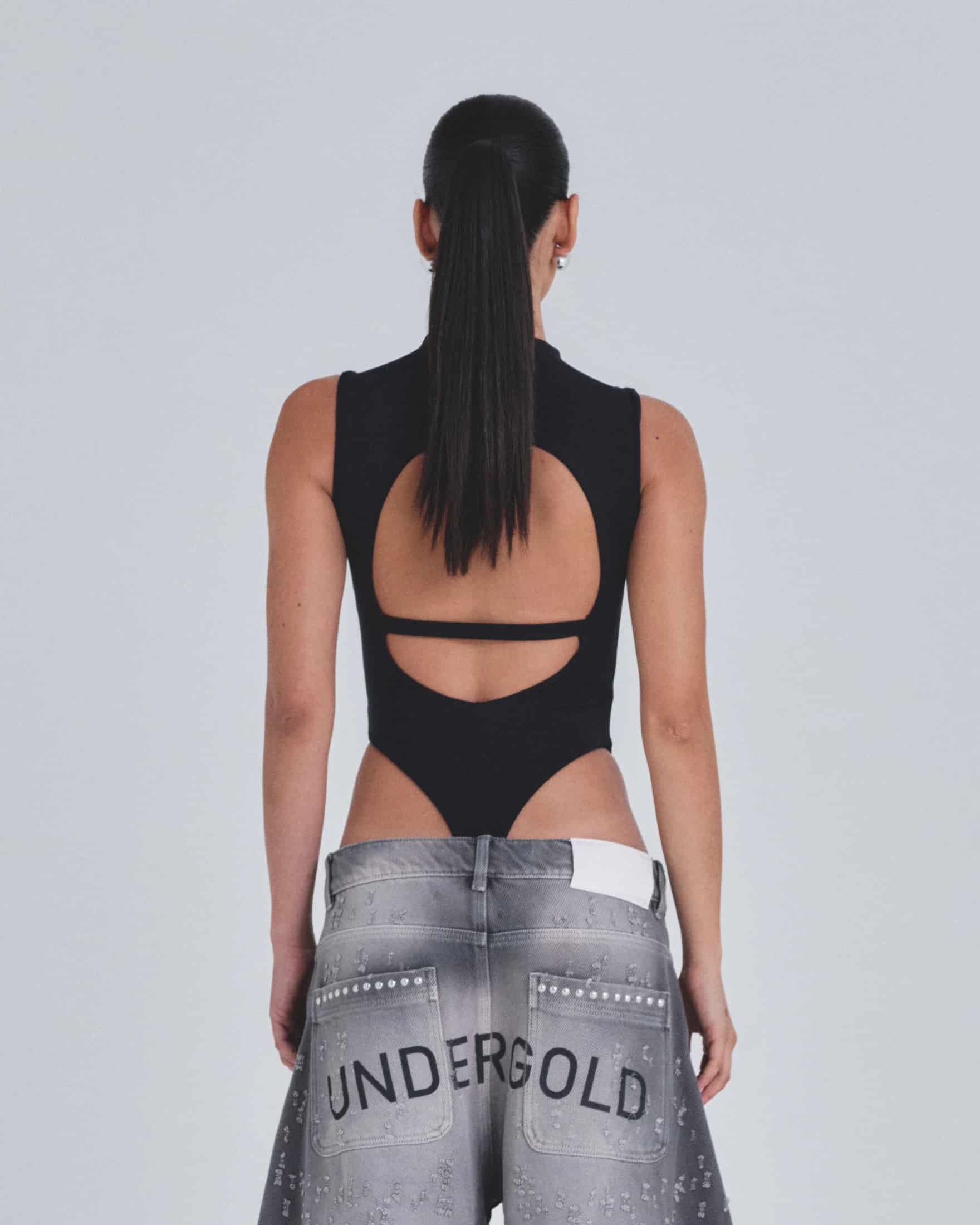 W Basics Asymetric Backless Body Black - miniatura 7
