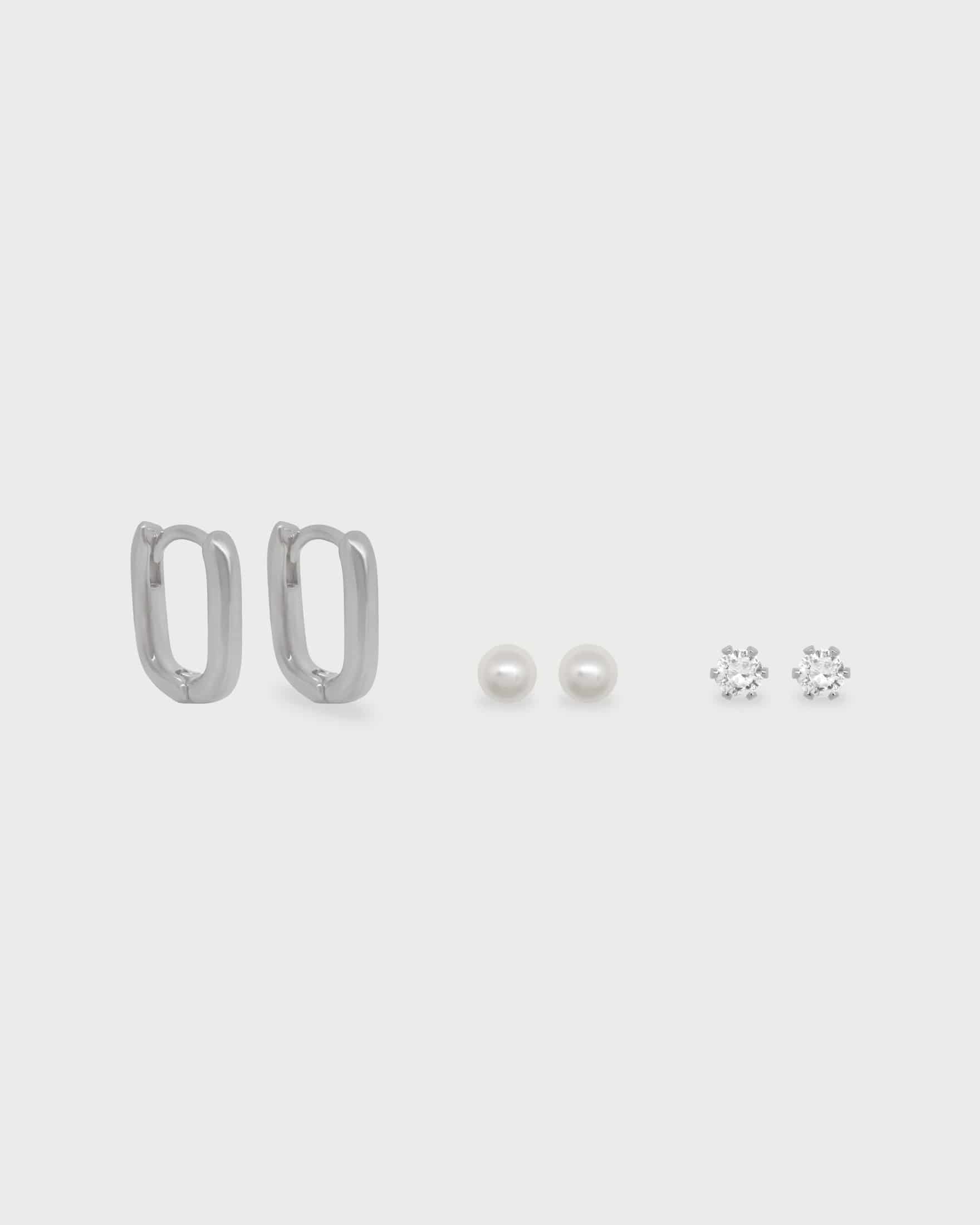 Set X3 Aretes Cuadros Y Básicos - miniatura 3