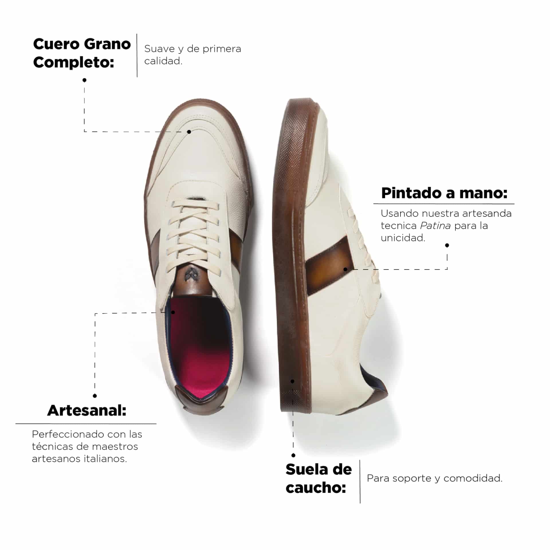 Sneaker Pisa Beige-Caramelo - miniatura 4