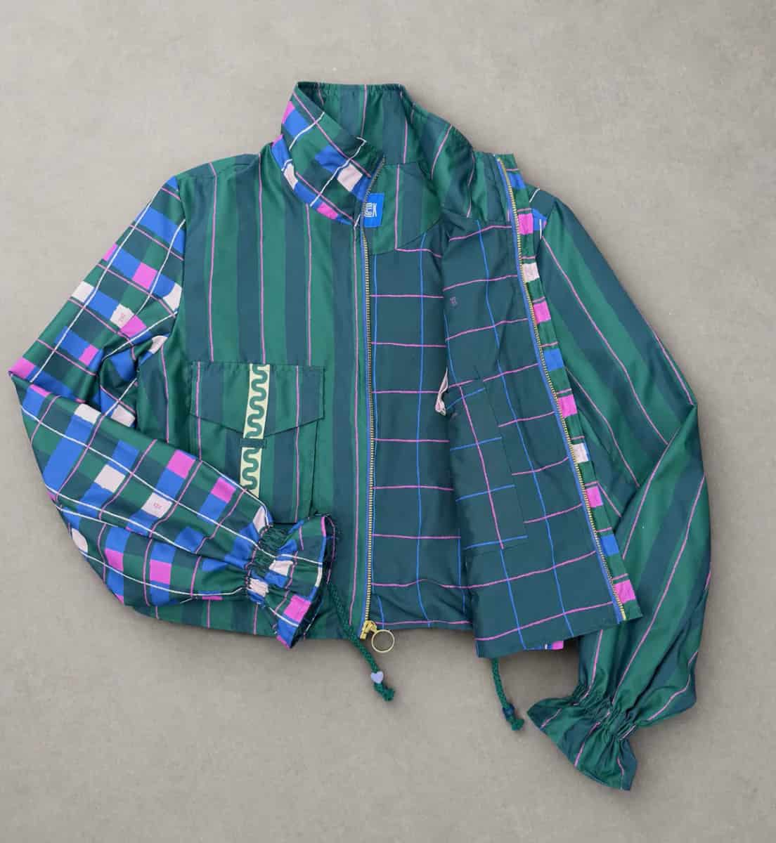 Chaqueta corta estampada verde - miniatura 4