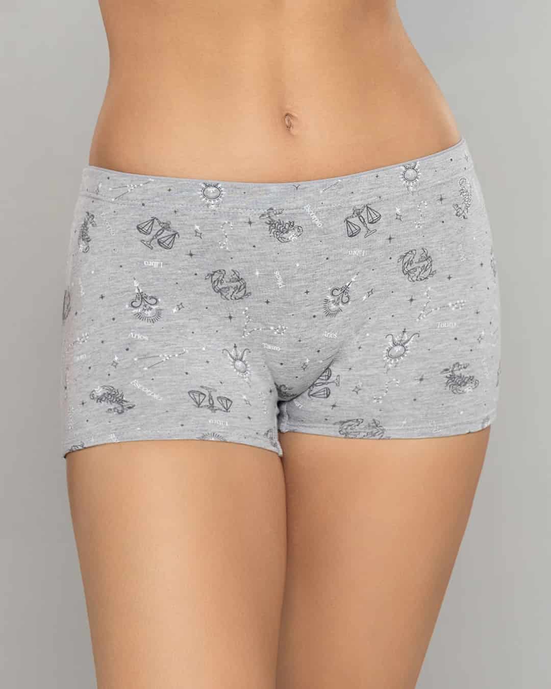Boxer Largo Tiro Alto en Algodón Estampado para Mujer Ref. 8023 - miniatura 5