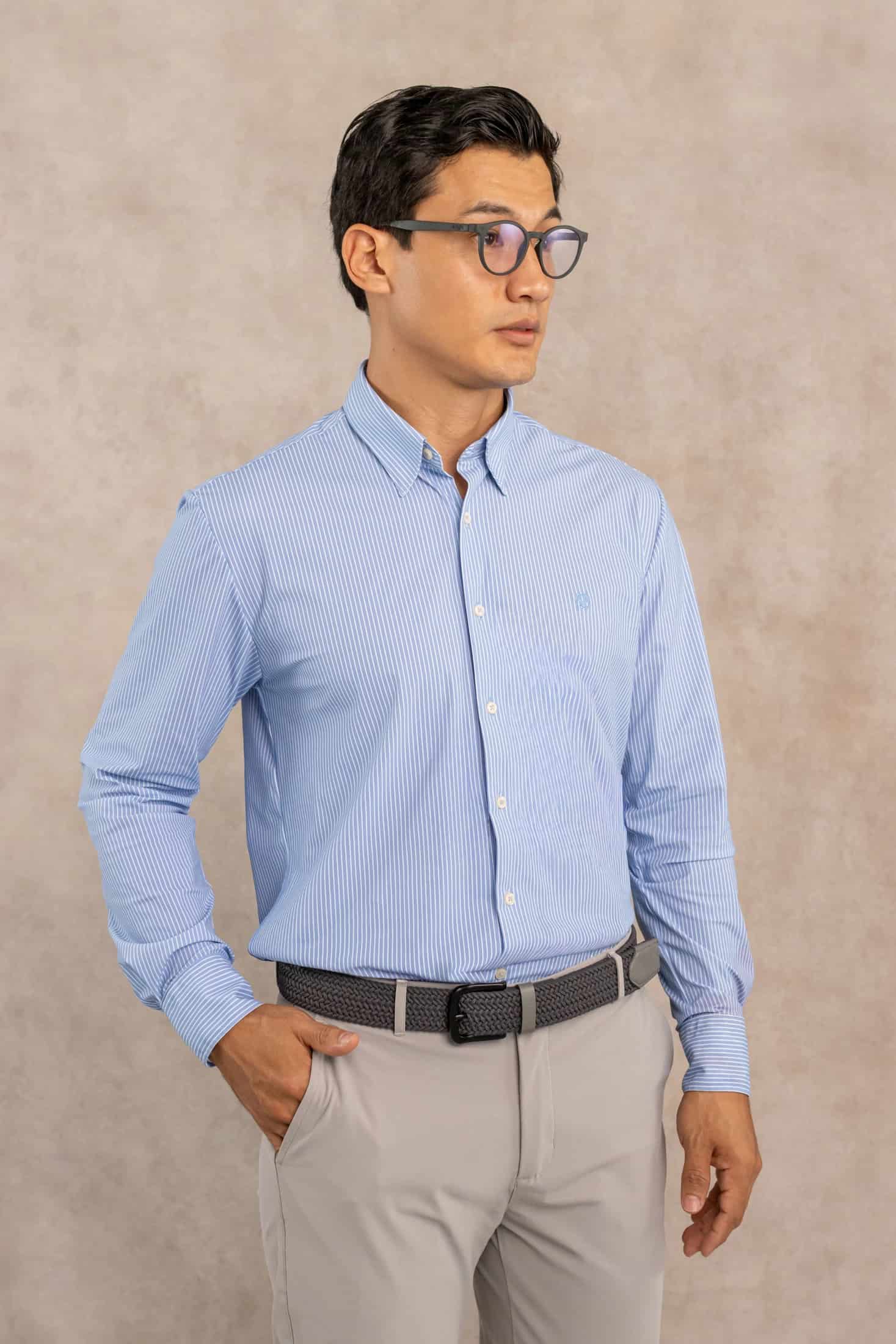 Camisa Performance Rayas Blue Striped - miniatura 1