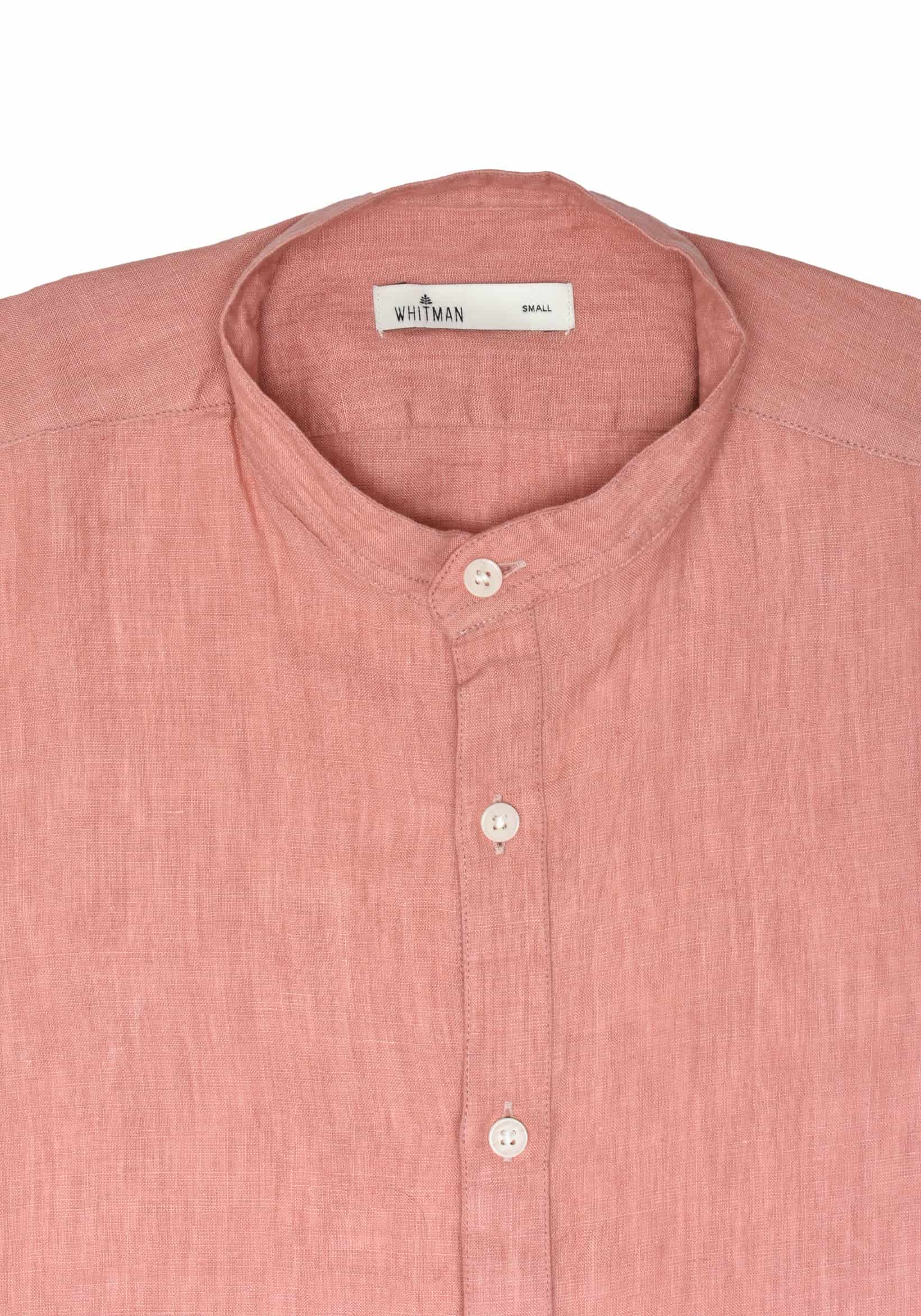 Camisa Lino Cuello Nerú Salmón - miniatura 3