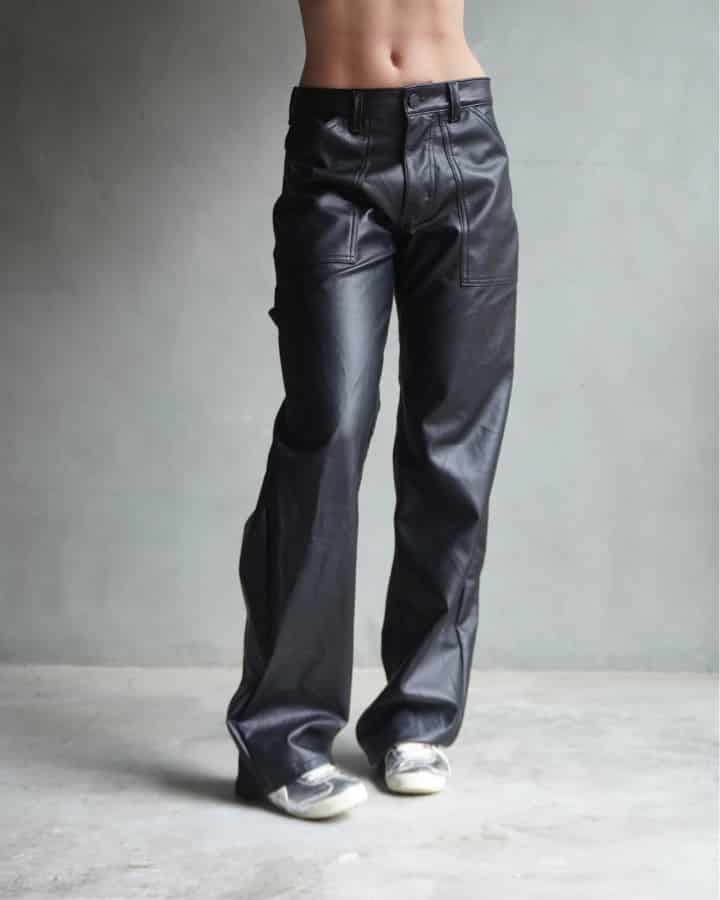 PANTALÓN DE CUERINA NEGRO MIAMI VICE - miniatura 1