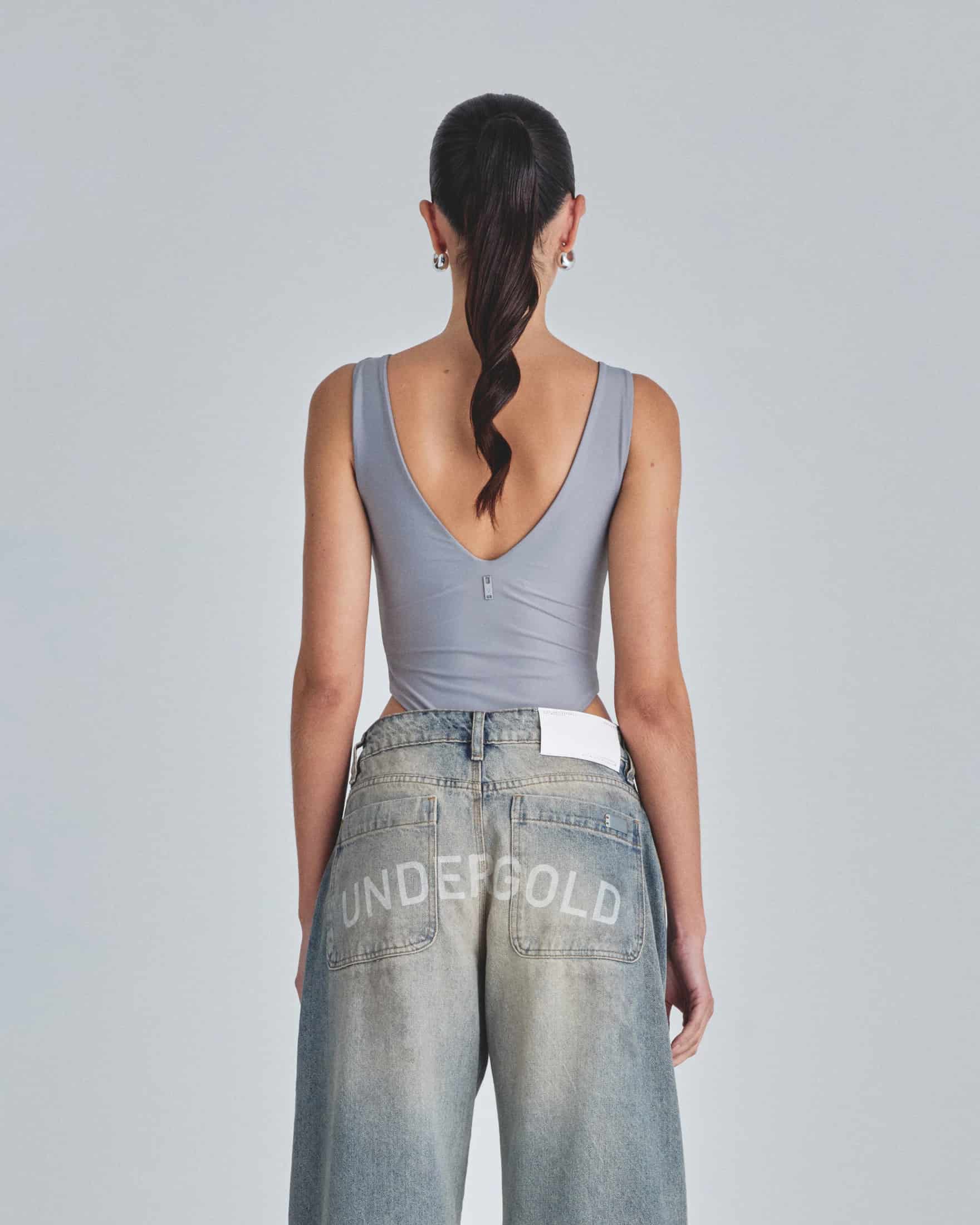 Line Basic V Neck Body Gray - miniatura 6