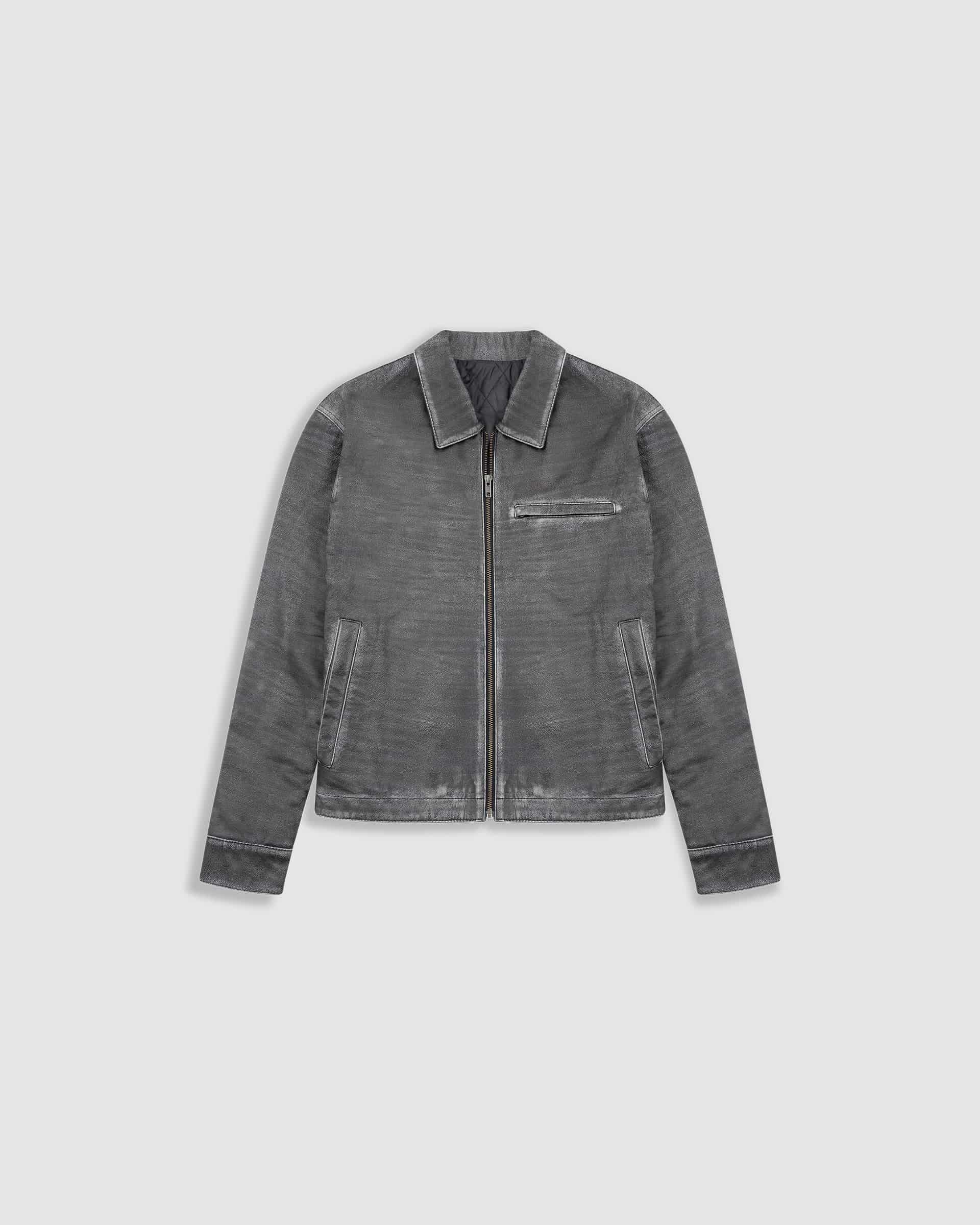 Chaqueta Monogram Leather - Negro Desgastado - miniatura 1