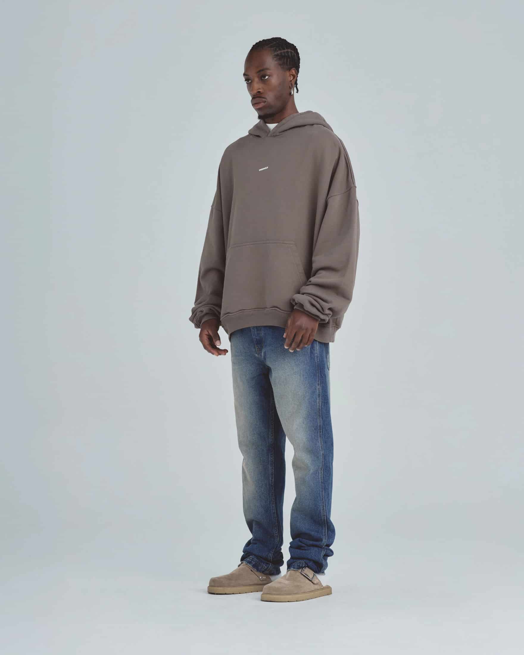 Line Basic Hoodie Brown - miniatura 5