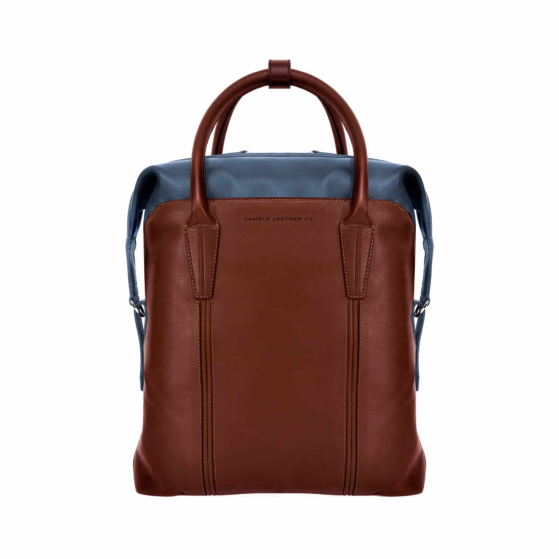 Heritage Backpack / Handbag Blue and Pull Up Cognac - miniatura 1