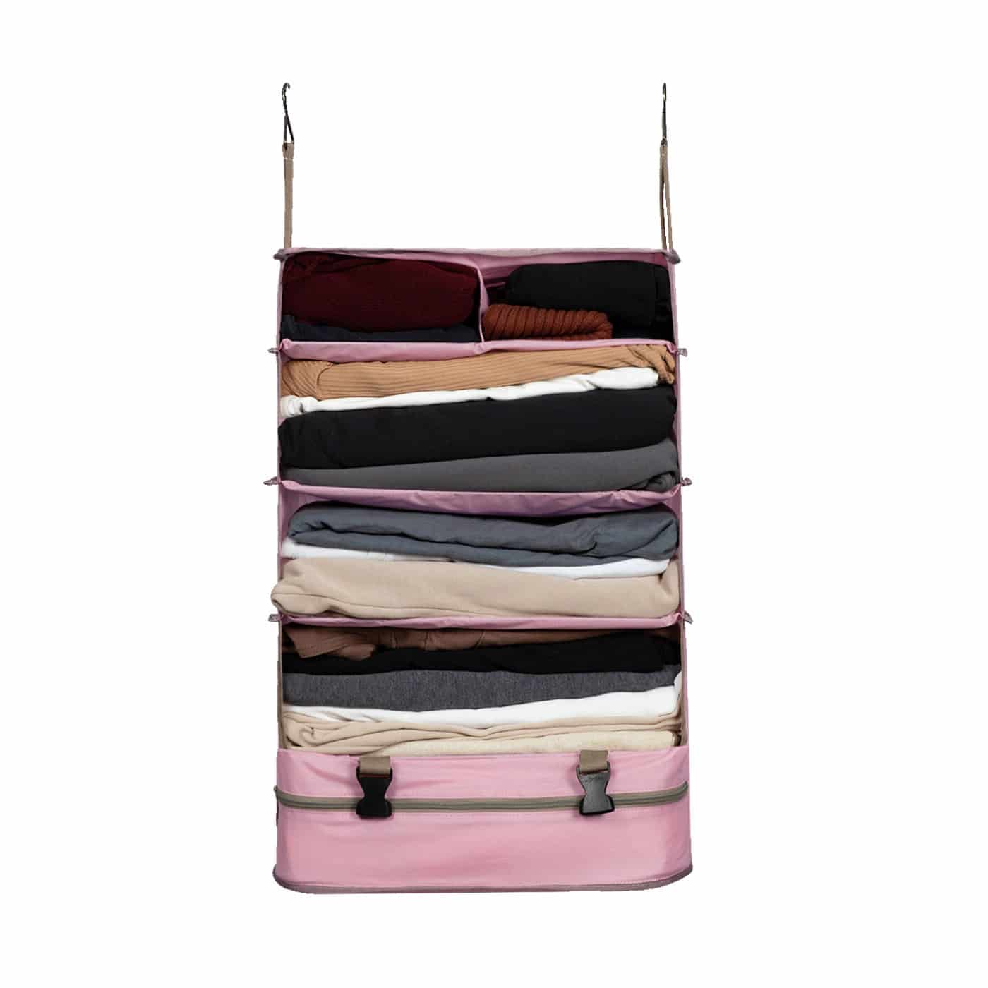 Cubos Organizador de viaje Acordeon 6 compartimientos Light Rosado - miniatura 2