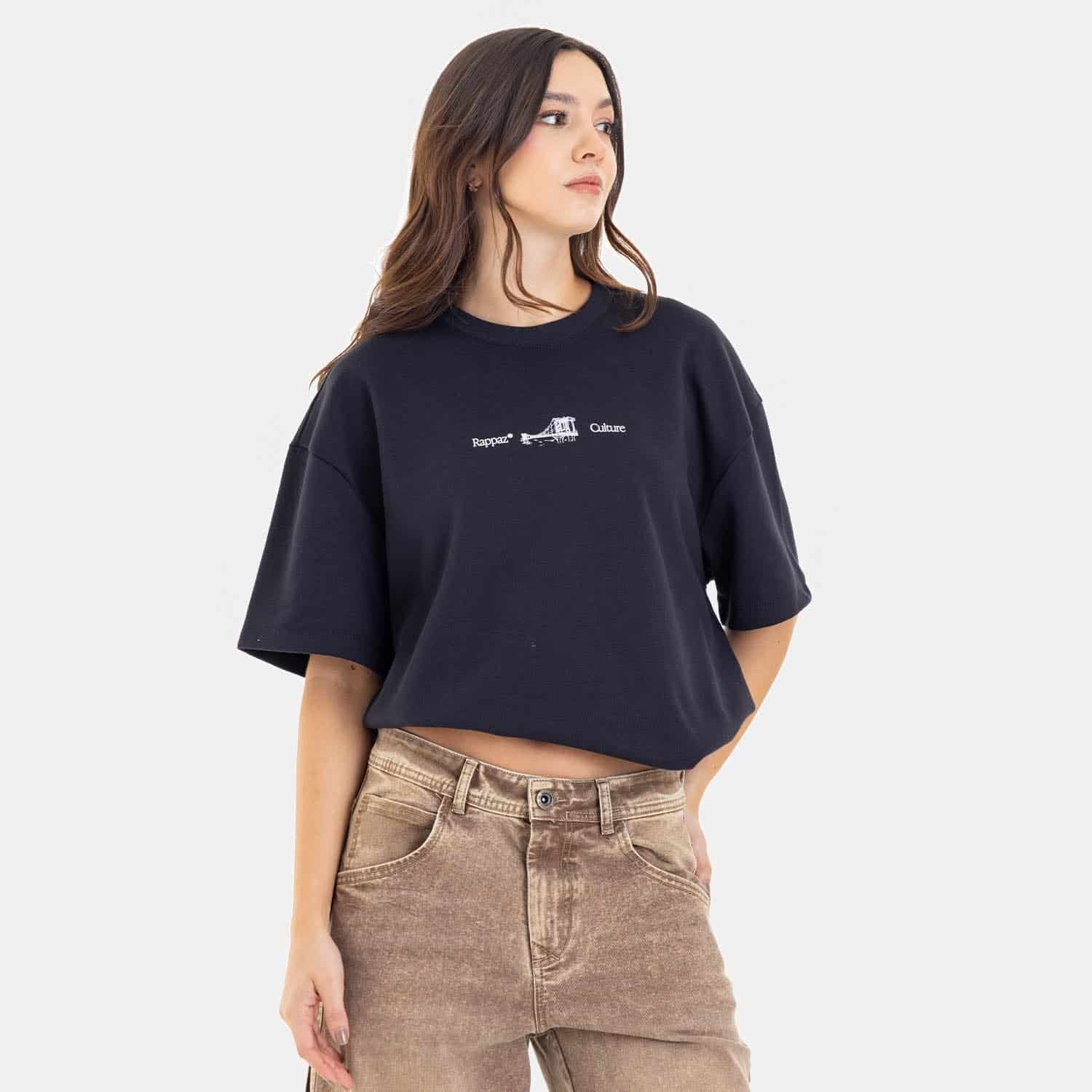 Boxy Fit Tee Brooklyn Bridge Negro - miniatura 6