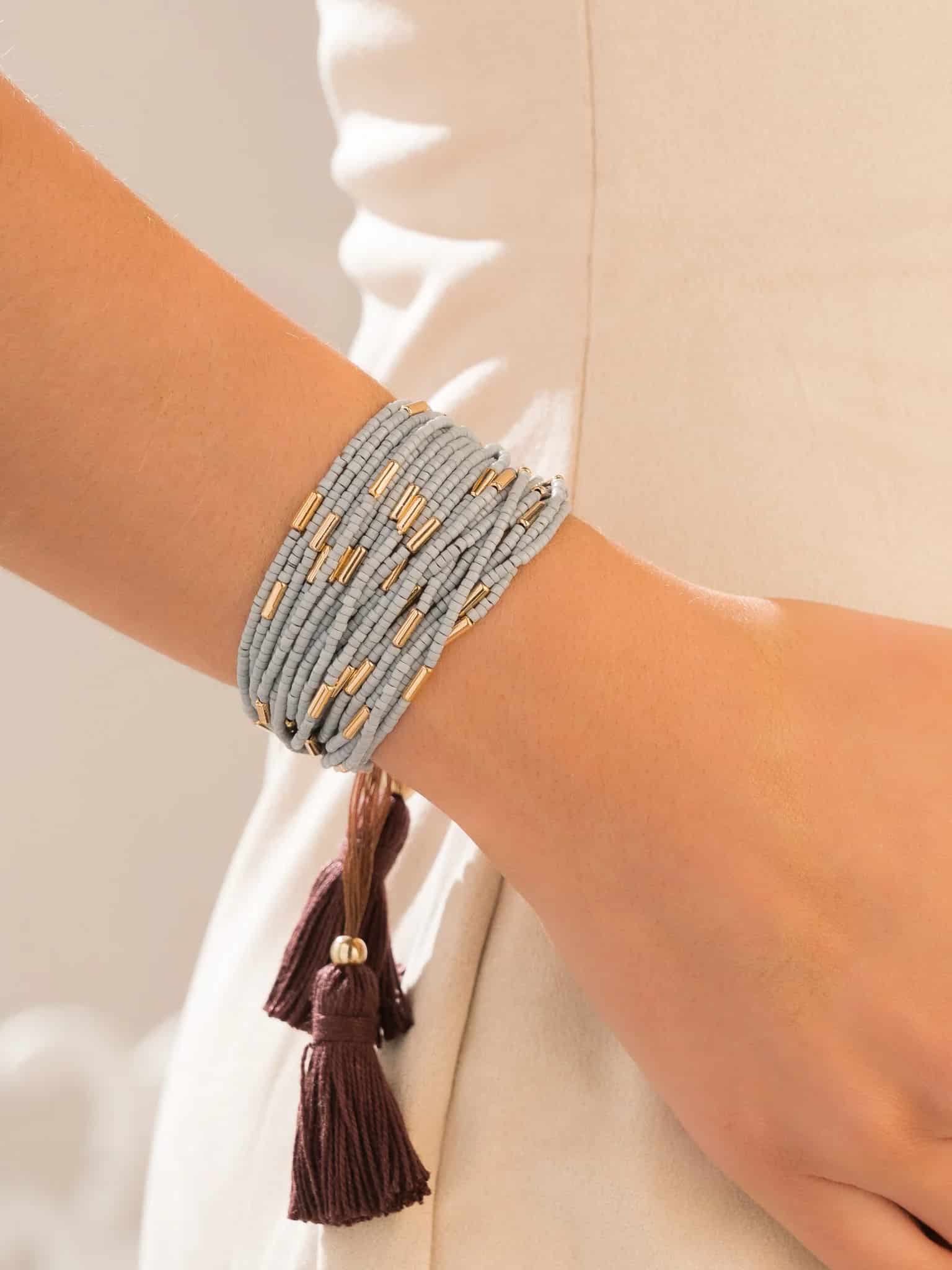 Pulsera Borlas + Aretes - miniatura 1