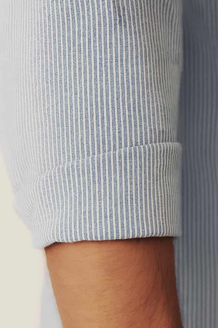 Camisa mini rayas azules - miniatura 4
