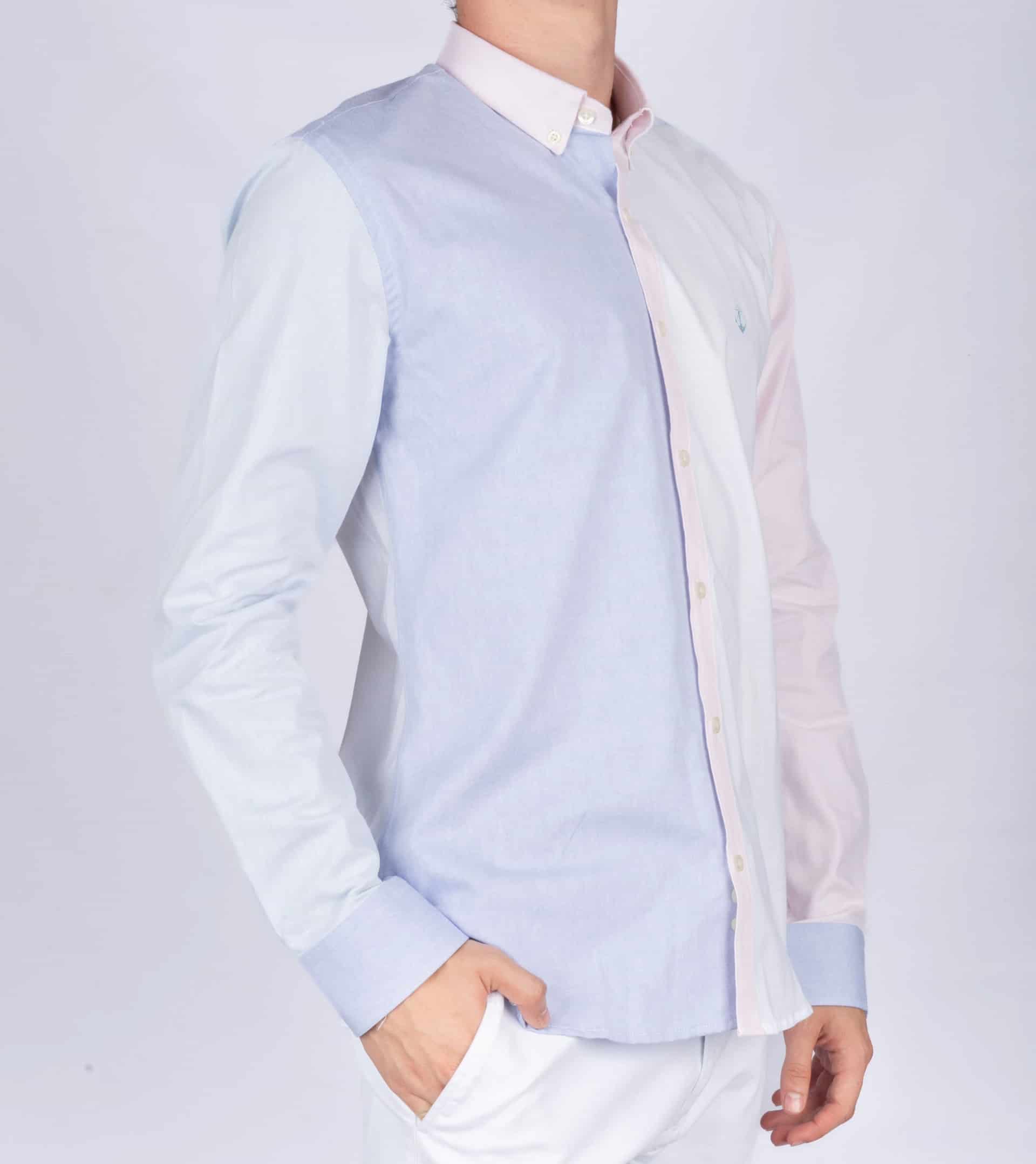Camisa Oxford Blanca Multicolor - miniatura 2
