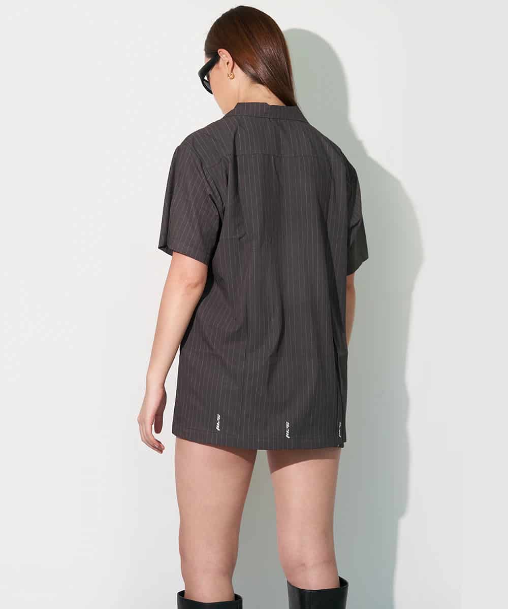 Camp Shirt in Black Pinstripe - miniatura 6