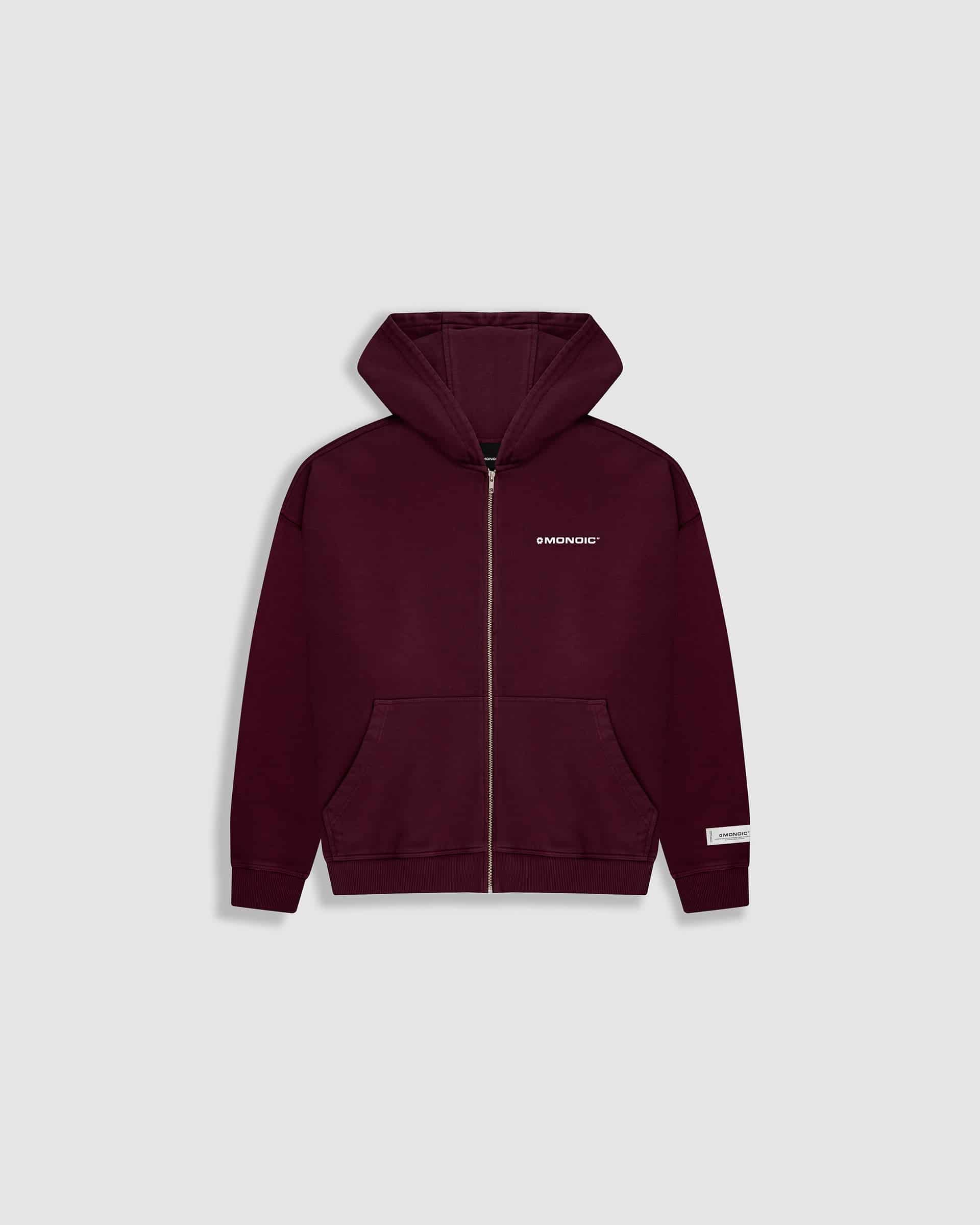 Zip Hoodie Oversized Básico V3 - Burgundy - miniatura 1