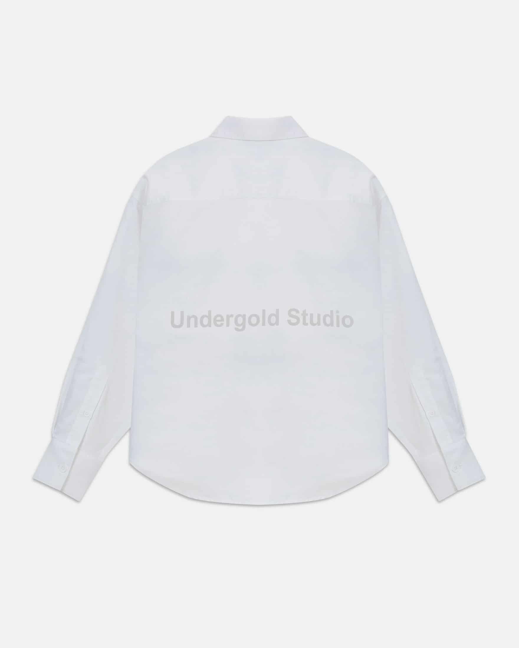 Undergold Studio Boxy Fit Long Sleeve Shirt White - miniatura 3