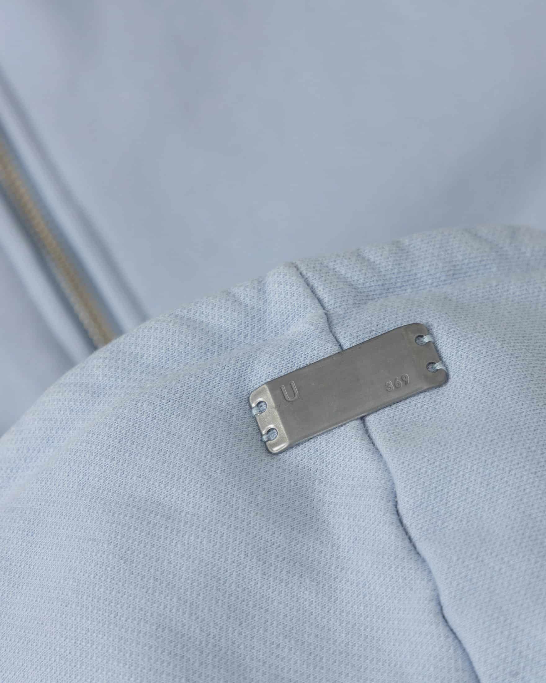 W Basics Undergold Zip Up Slim Fit Hoodie Light Blue - miniatura 6
