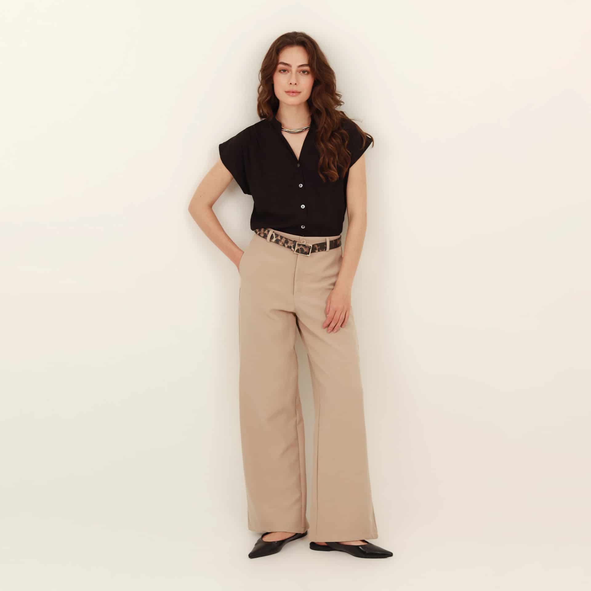 Pantalón rectobásico con pinzas - miniatura 5